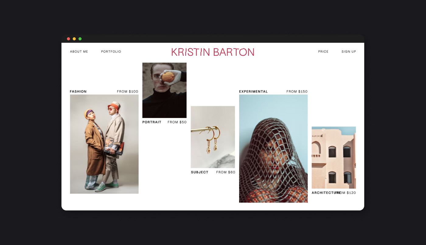 Website for the photographer — Изображение №4 — Интерфейсы на Dprofile