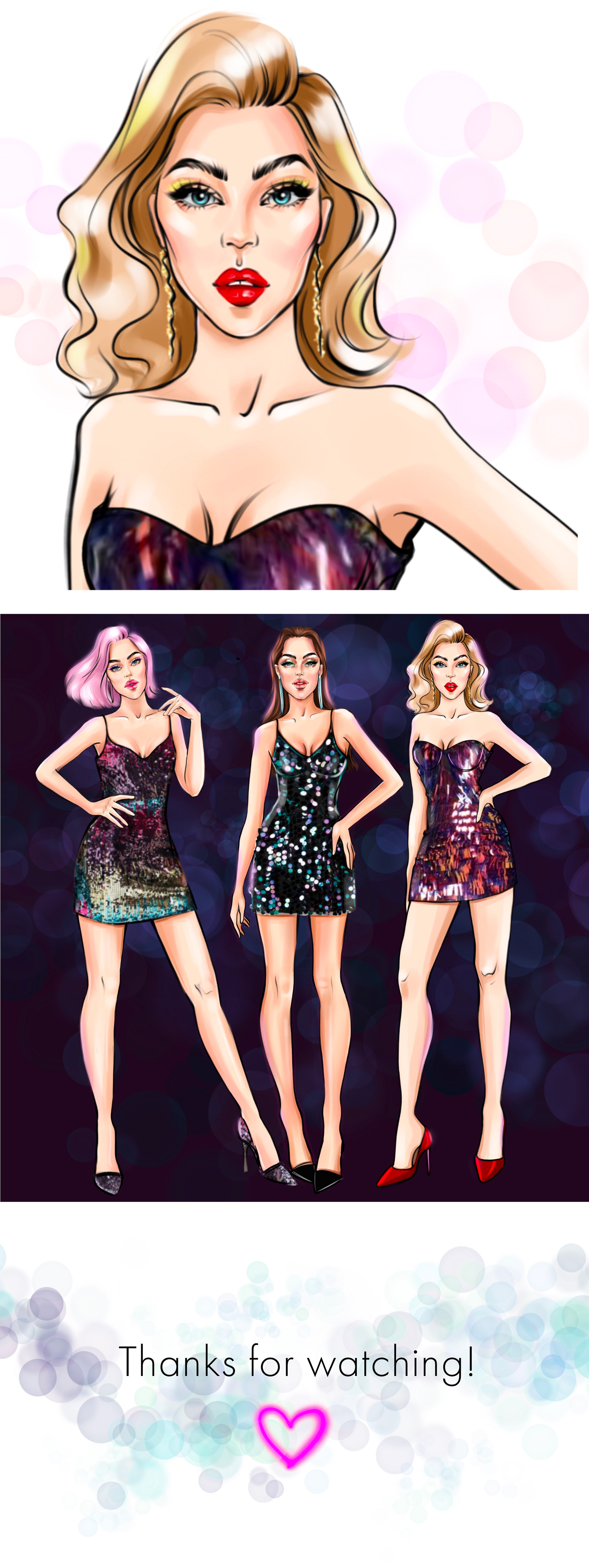 Character Disco Girl illustration — Изображение №2 — Иллюстрация, Графика на Dprofile