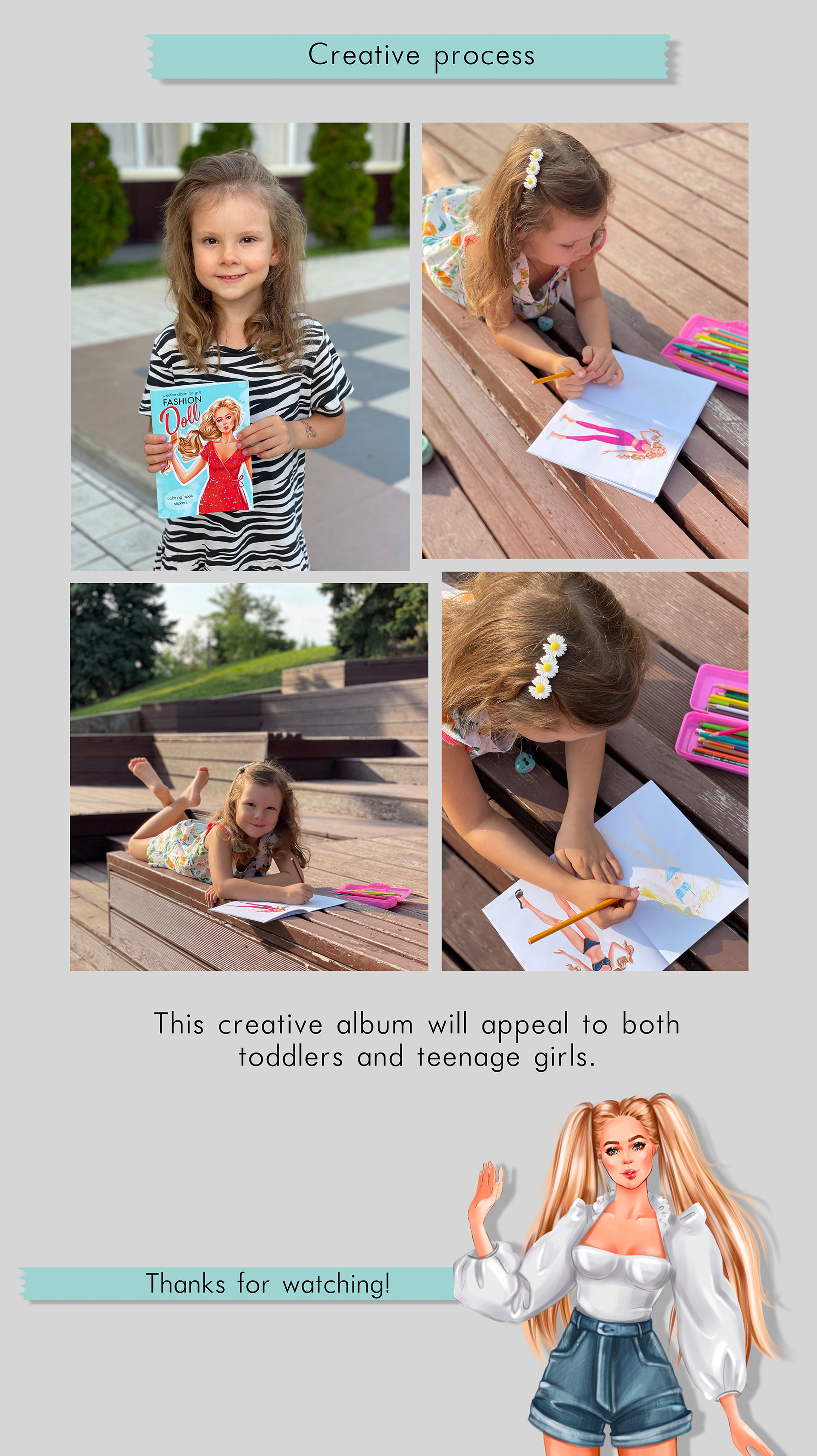 Сreative album for girls "Fashion Doll" — Изображение №3 — Иллюстрация, Графика на Dprofile