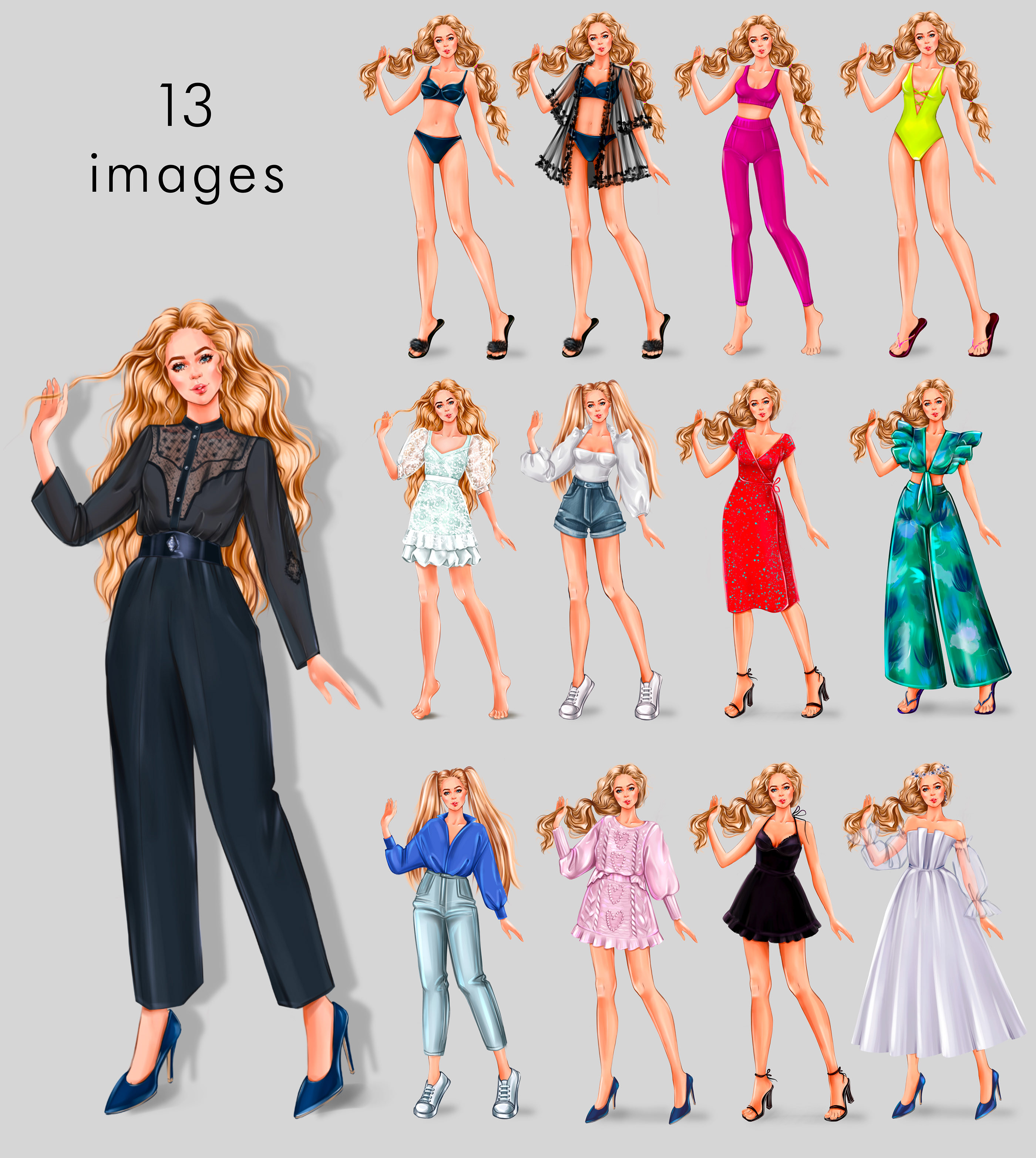 Сreative album for girls "Fashion Doll" — Изображение №2 — Иллюстрация, Графика на Dprofile