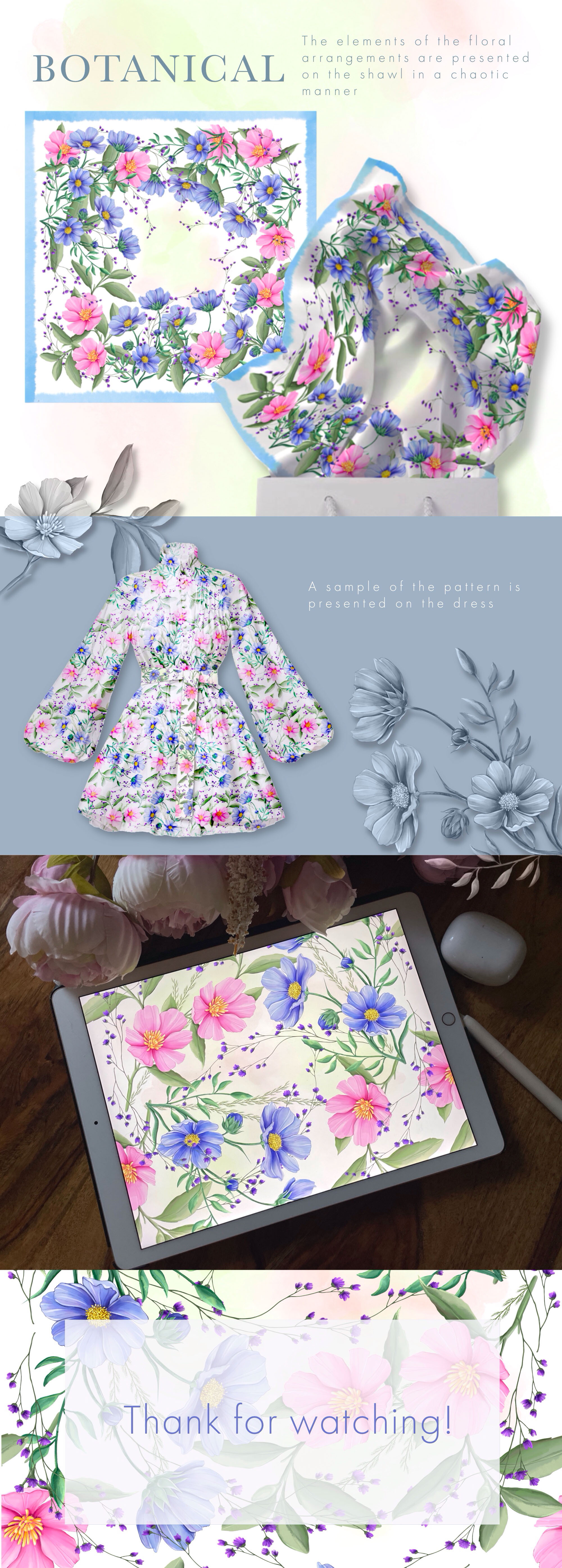 Бесшовный цветочный паттерн — Изображение №2 — Брендинг, Иллюстрация на Dprofile