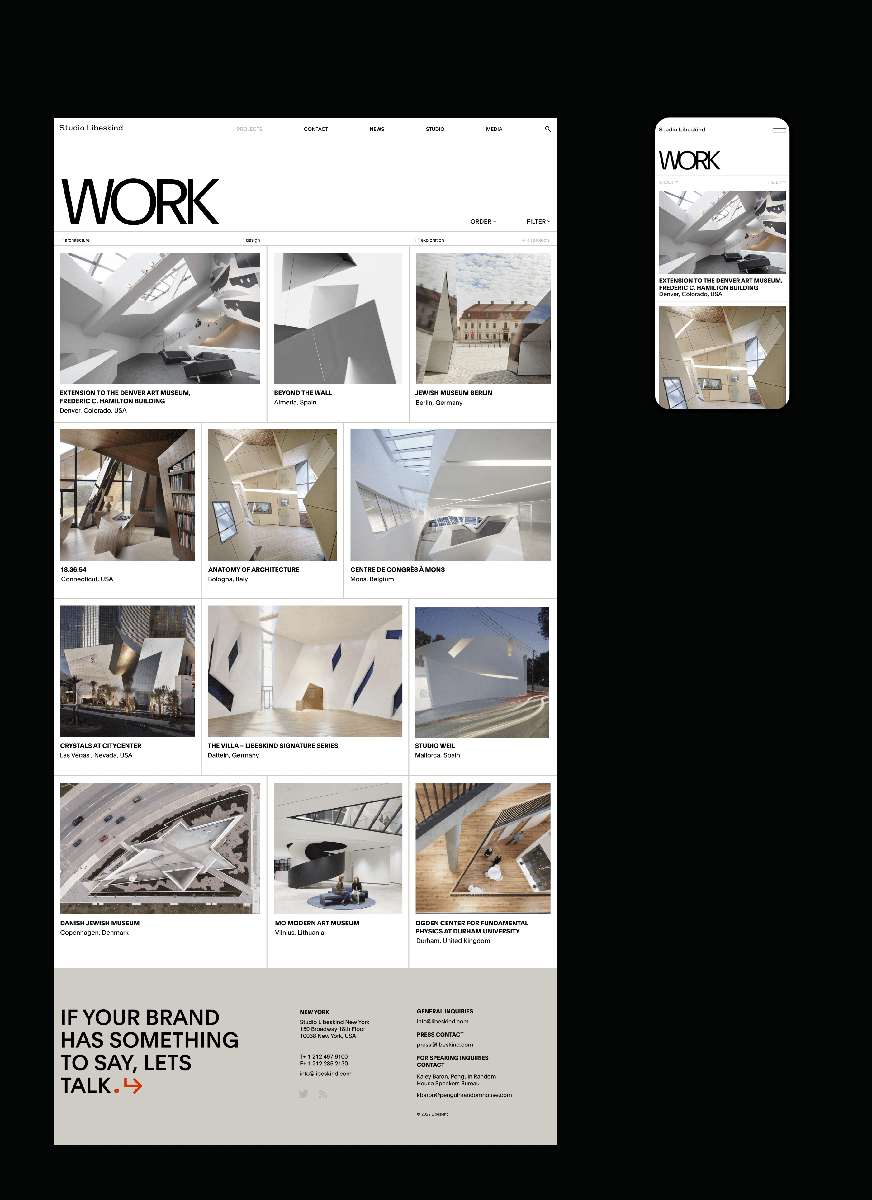Studio Libeskind/Corporate Website Redesign — Изображение №3 — Интерфейсы на Dprofile