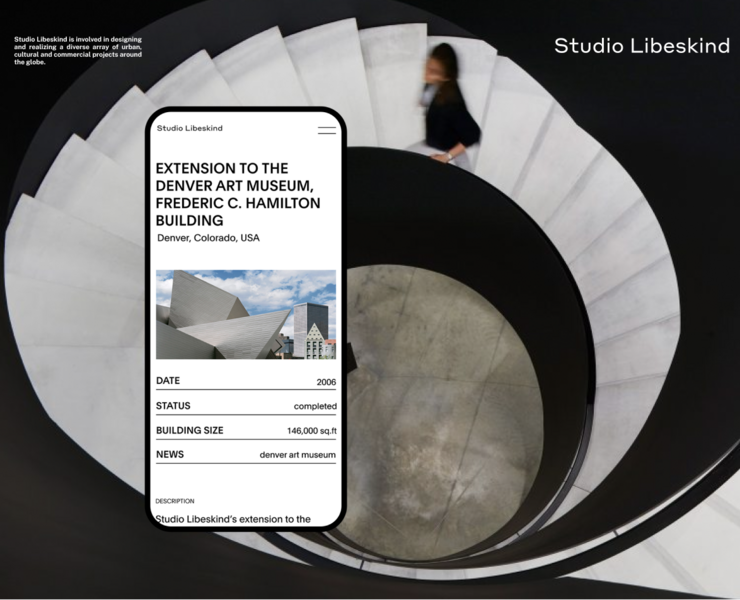 Studio Libeskind/Corporate Website Redesign на Dprofile