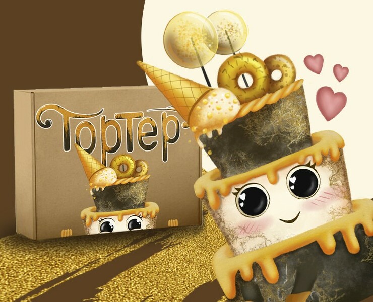 Бренд-персонаж Миссис Тортер — Брендинг, Иллюстрация на Dprofile