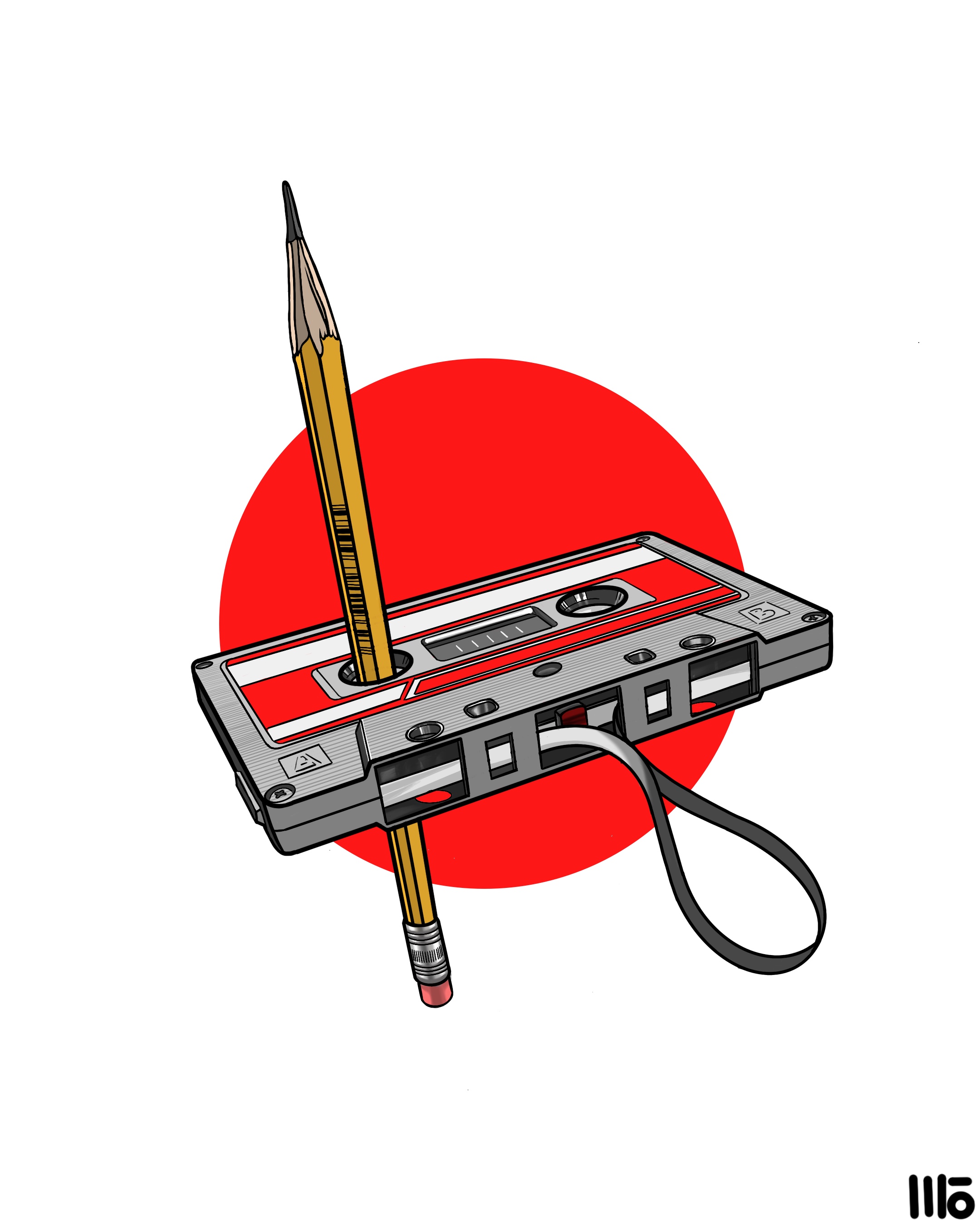 Кассета и карандаш — Изображение №1 — Иллюстрация, Графика на Dprofile
