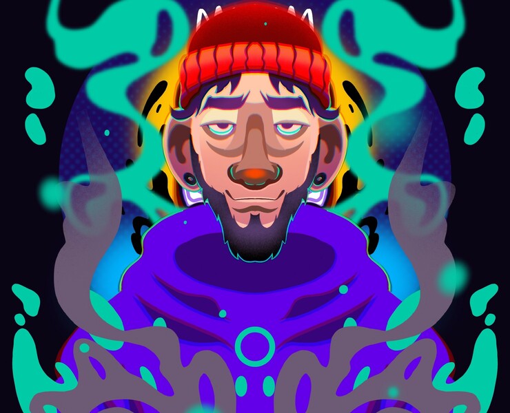 Тип в красной шапке — Иллюстрация, Анимация на Dprofile