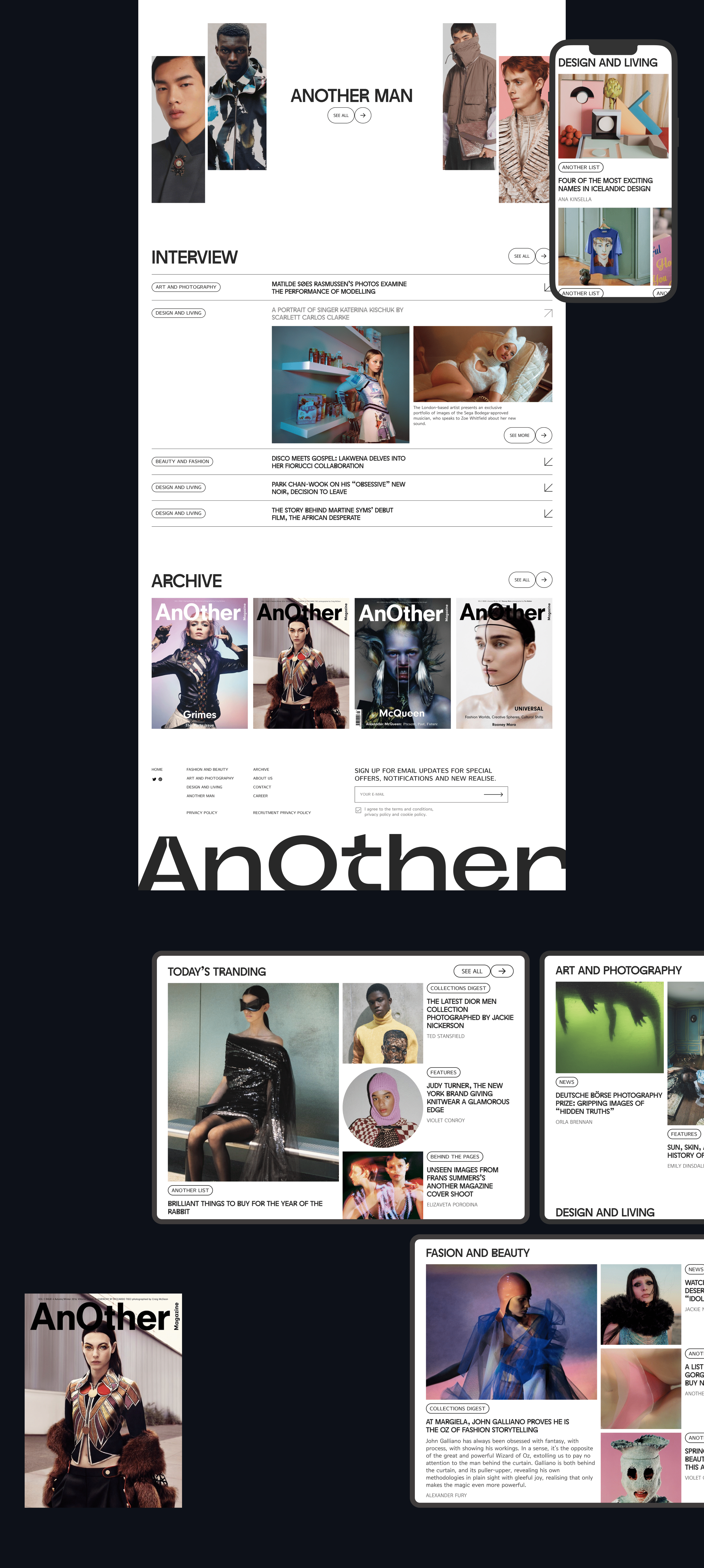 AnOther Magazine | News Website Redesign — Изображение №3 — Интерфейсы на Dprofile