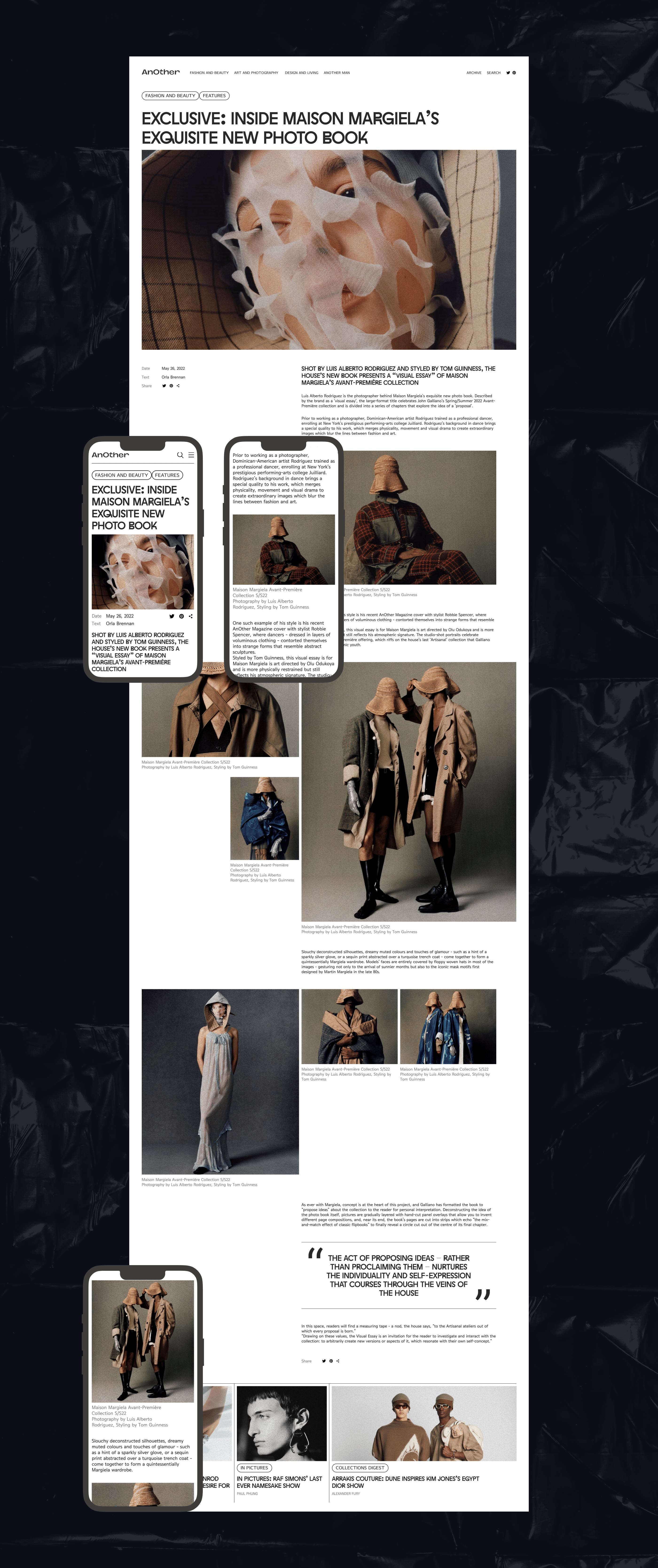 AnOther Magazine | News Website Redesign — Изображение №5 — Интерфейсы на Dprofile