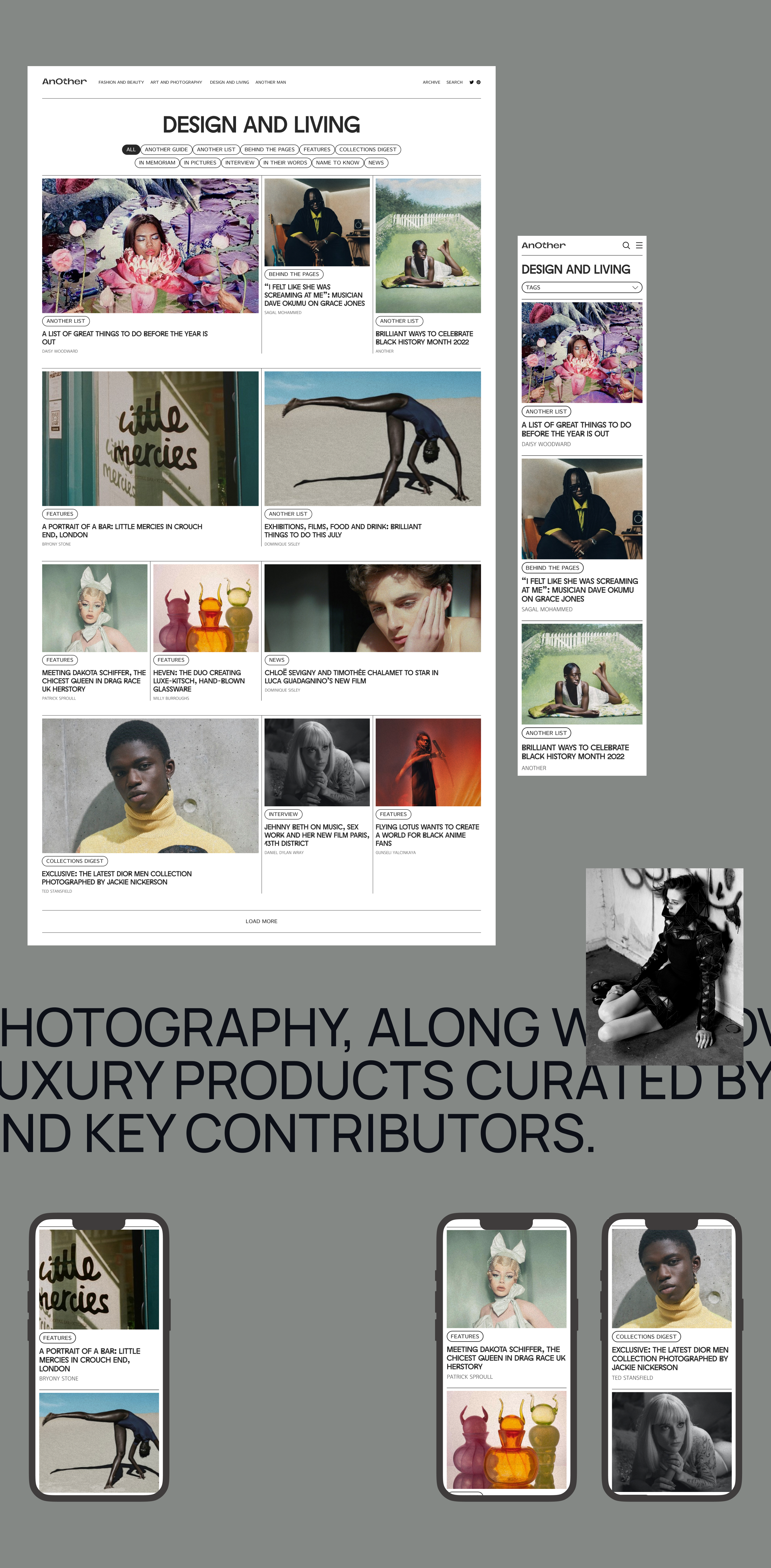 AnOther Magazine | News Website Redesign — Изображение №4 — Интерфейсы на Dprofile
