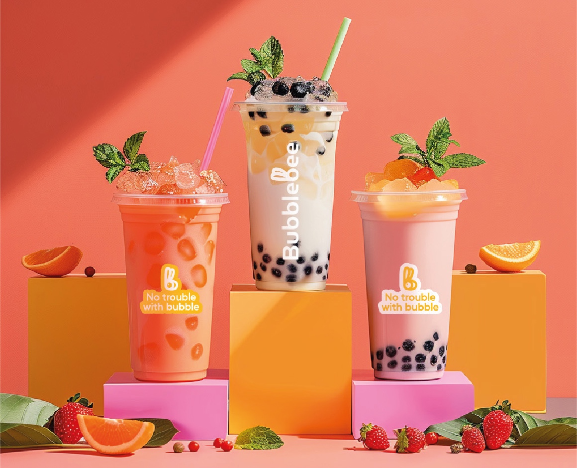 Разработка фирменного стиля для bubble tea — Брендинг, Графика на Dprofile