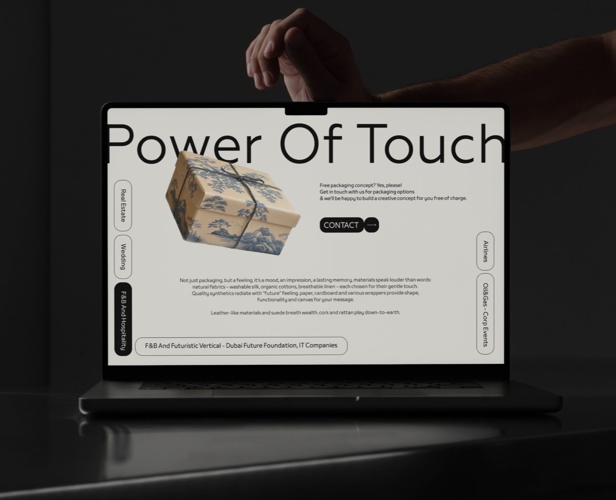 Website for premium packaging — Интерфейсы, Брендинг на Dprofile