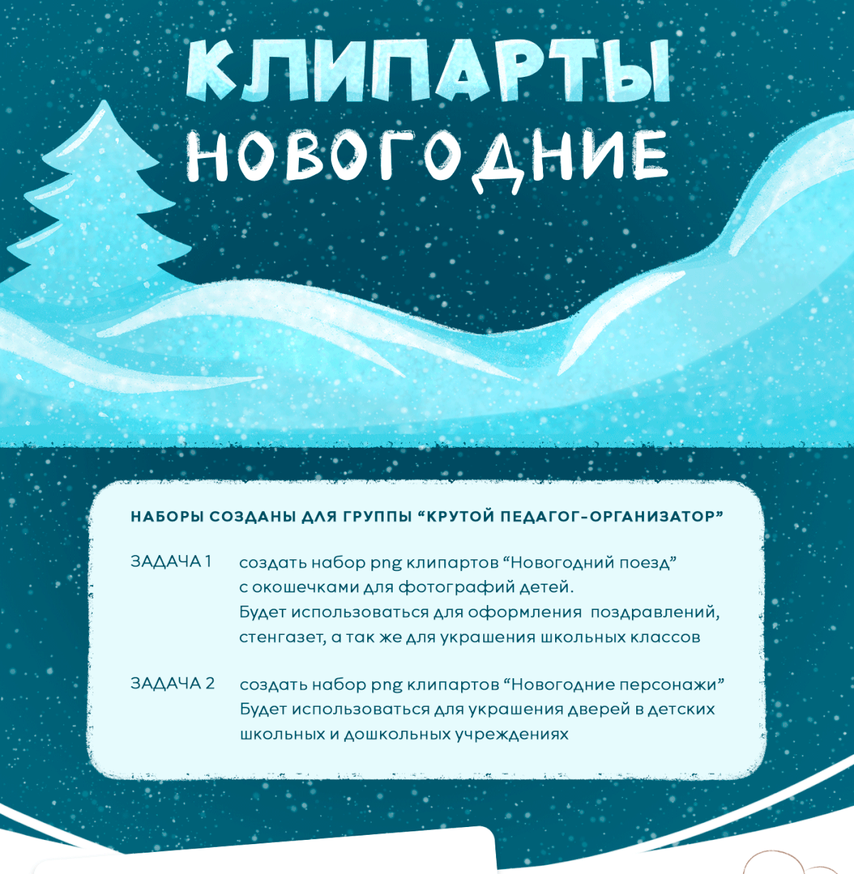 Набор новогодних клипартов — Изображение №1 — Брендинг, Иллюстрация на Dprofile