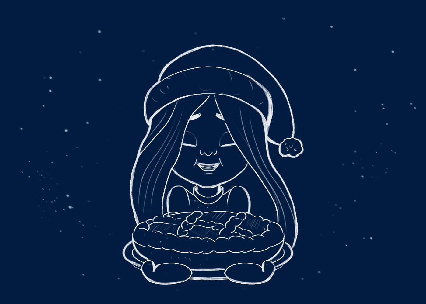 Christmas postcard "Northern lights" — Изображение №7 — Брендинг, Иллюстрация на Dprofile