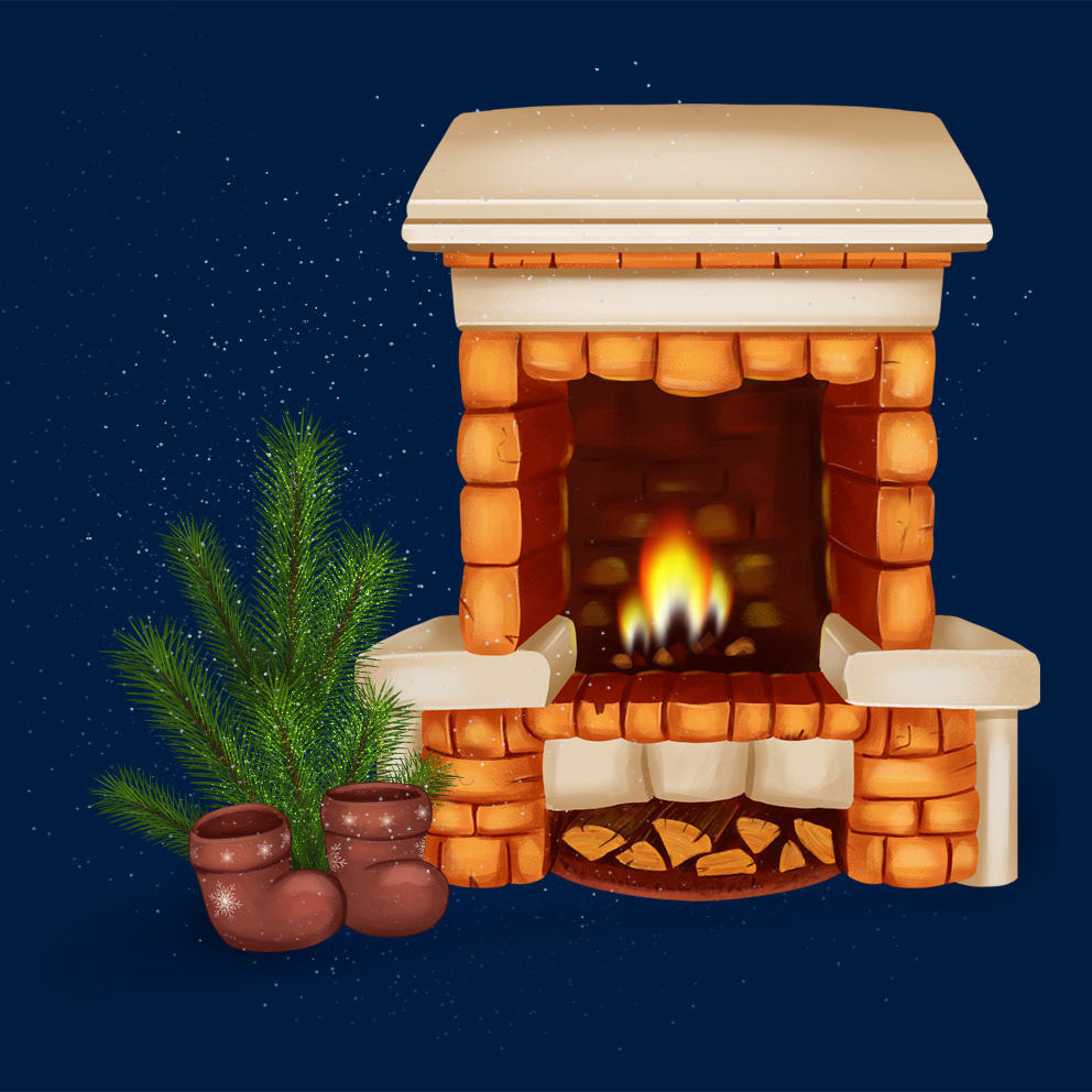 Christmas postcard "Northern lights" — Изображение №11 — Брендинг, Иллюстрация на Dprofile