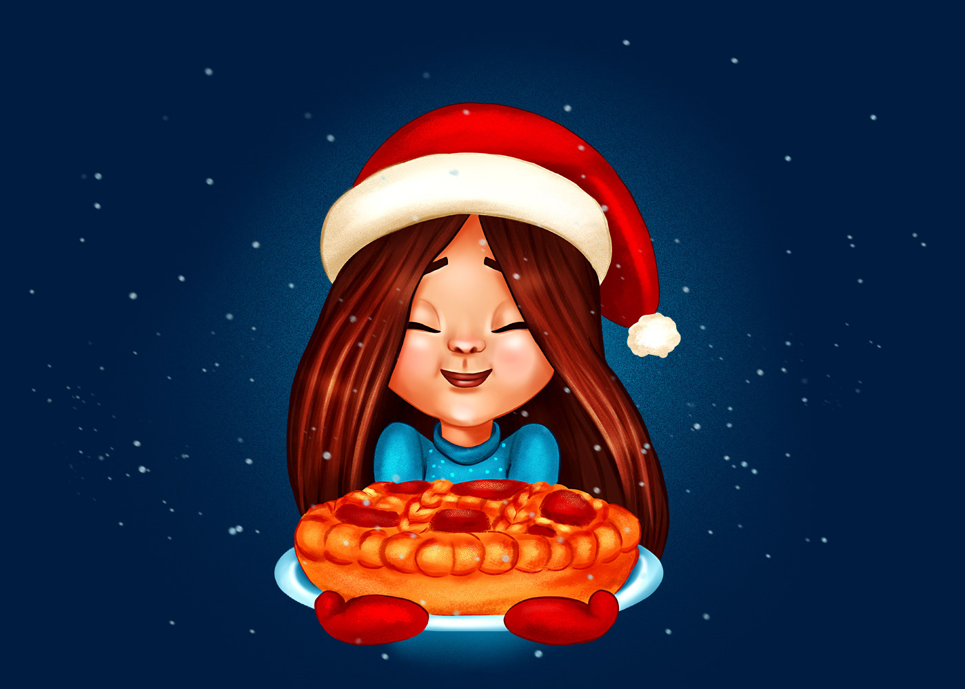 Christmas postcard "Northern lights" — Изображение №8 — Брендинг, Иллюстрация на Dprofile