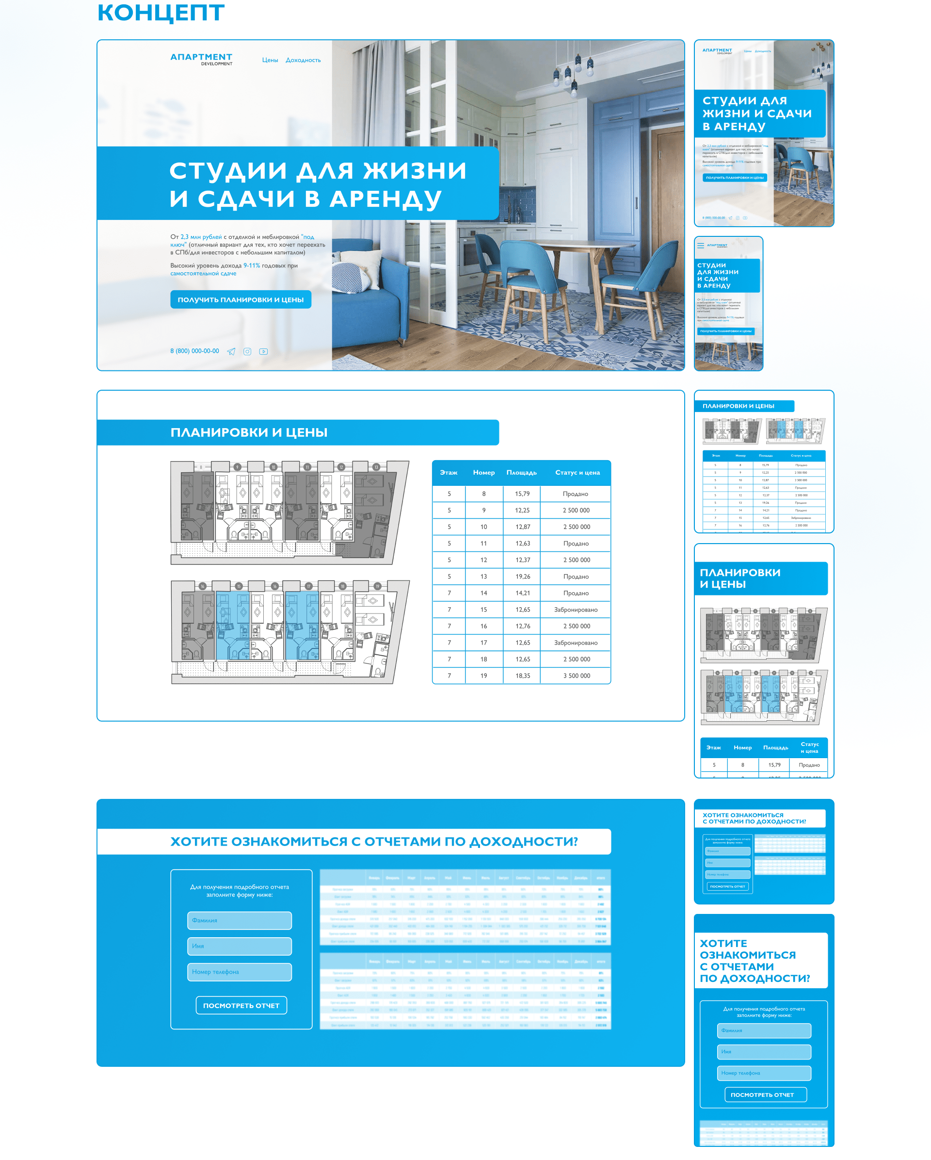 Концепт сайта для апарт-отеля | Landing page for hotel — Изображение №3 — Интерфейсы на Dprofile