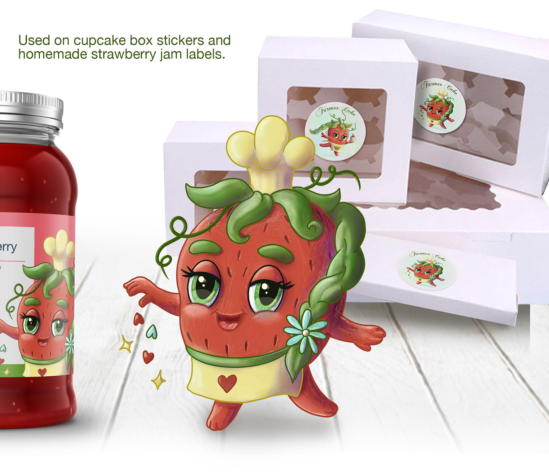 Дизайн персонажа для кондитера — Изображение №6 — Брендинг, Иллюстрация на Dprofile