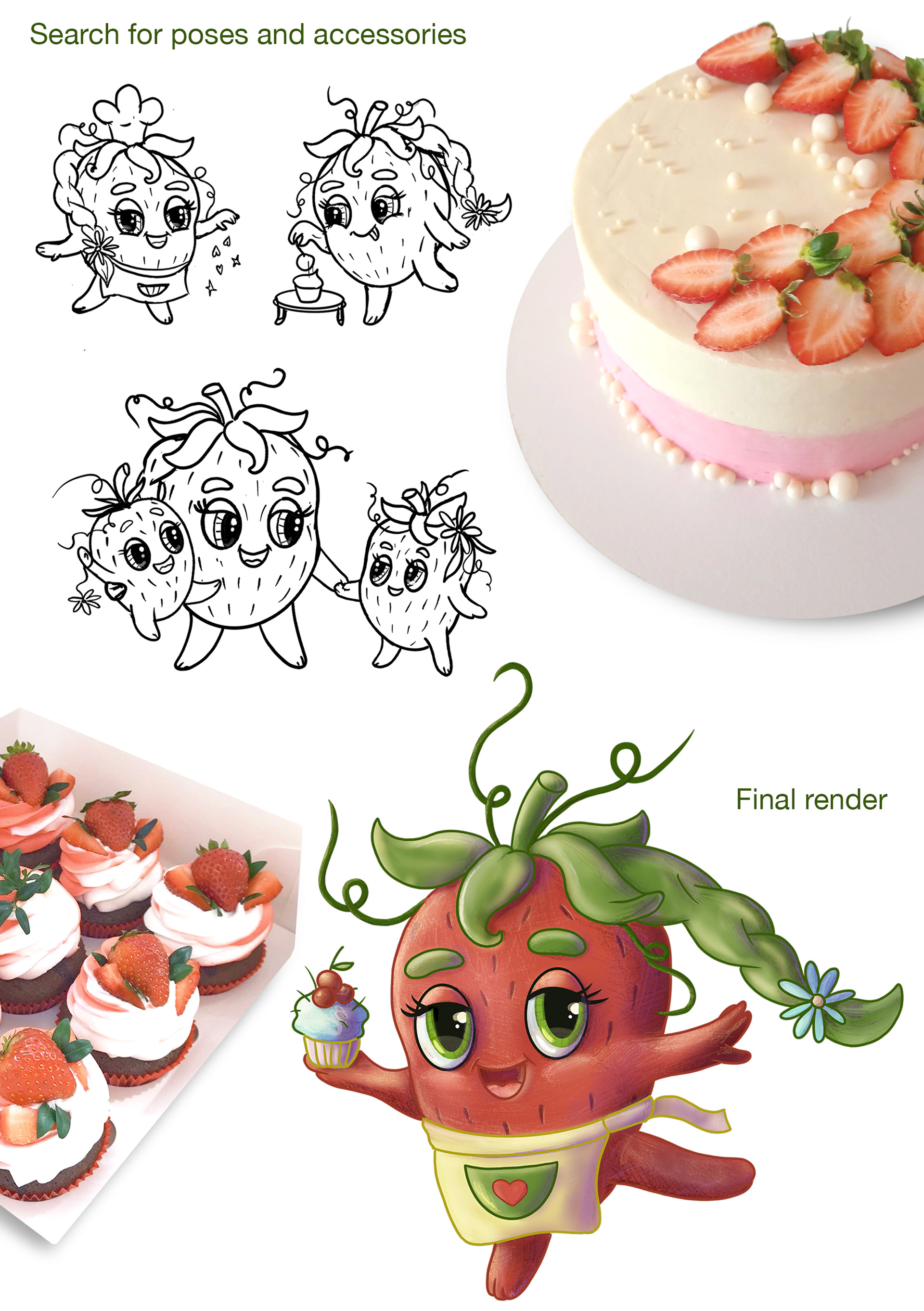 Дизайн персонажа для кондитера — Изображение №3 — Брендинг, Иллюстрация на Dprofile