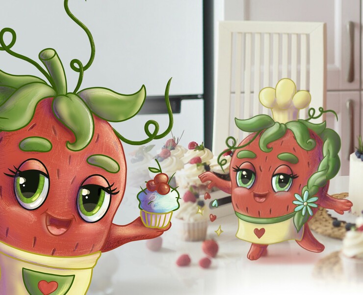 Дизайн персонажа для кондитера — Брендинг, Иллюстрация на Dprofile