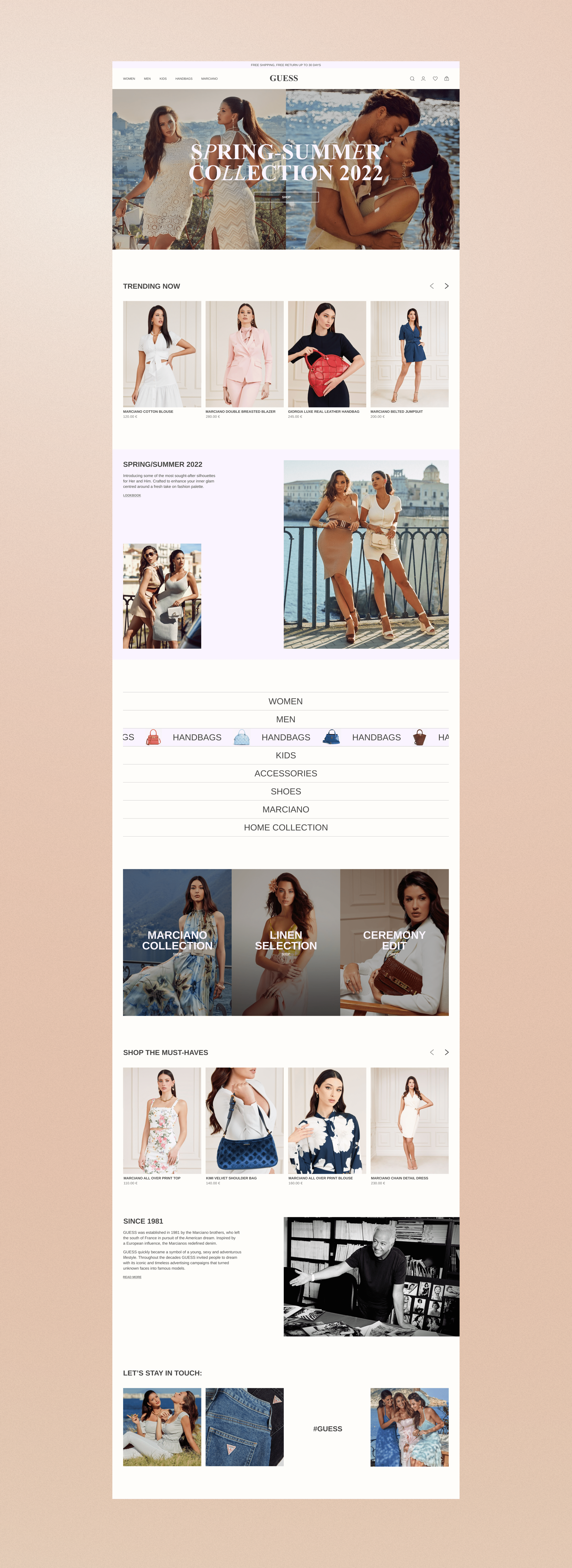 GUESS | E-commerce Website Redesign — Изображение №2 — Интерфейсы, Графика на Dprofile