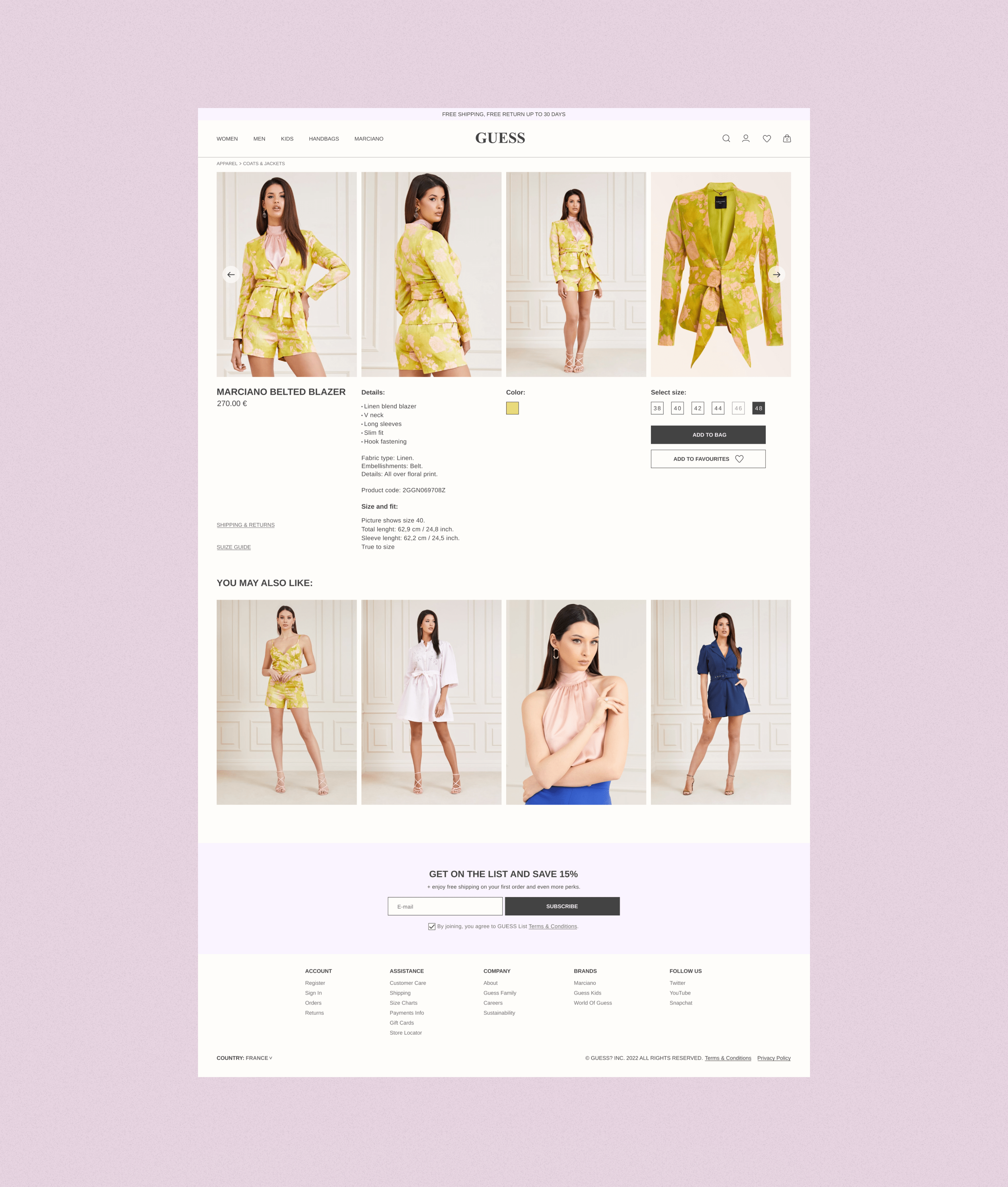 GUESS | E-commerce Website Redesign — Изображение №6 — Интерфейсы, Графика на Dprofile