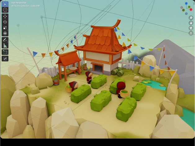 Игровая локация с персонажем — Изображение №5 — Иллюстрация, 3D на Dprofile