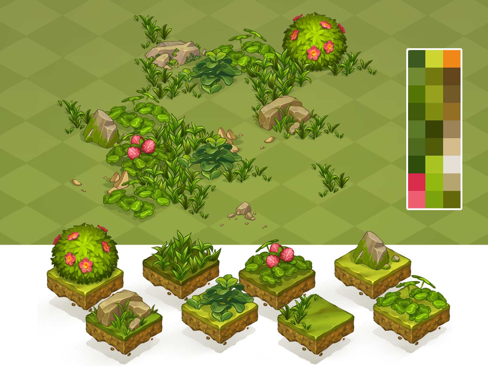 Isometric green pack — Изображение №1 — Интерфейсы, Иллюстрация на Dprofile