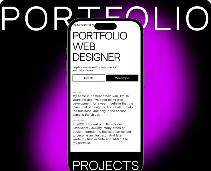 My portfolio site на Dprofile