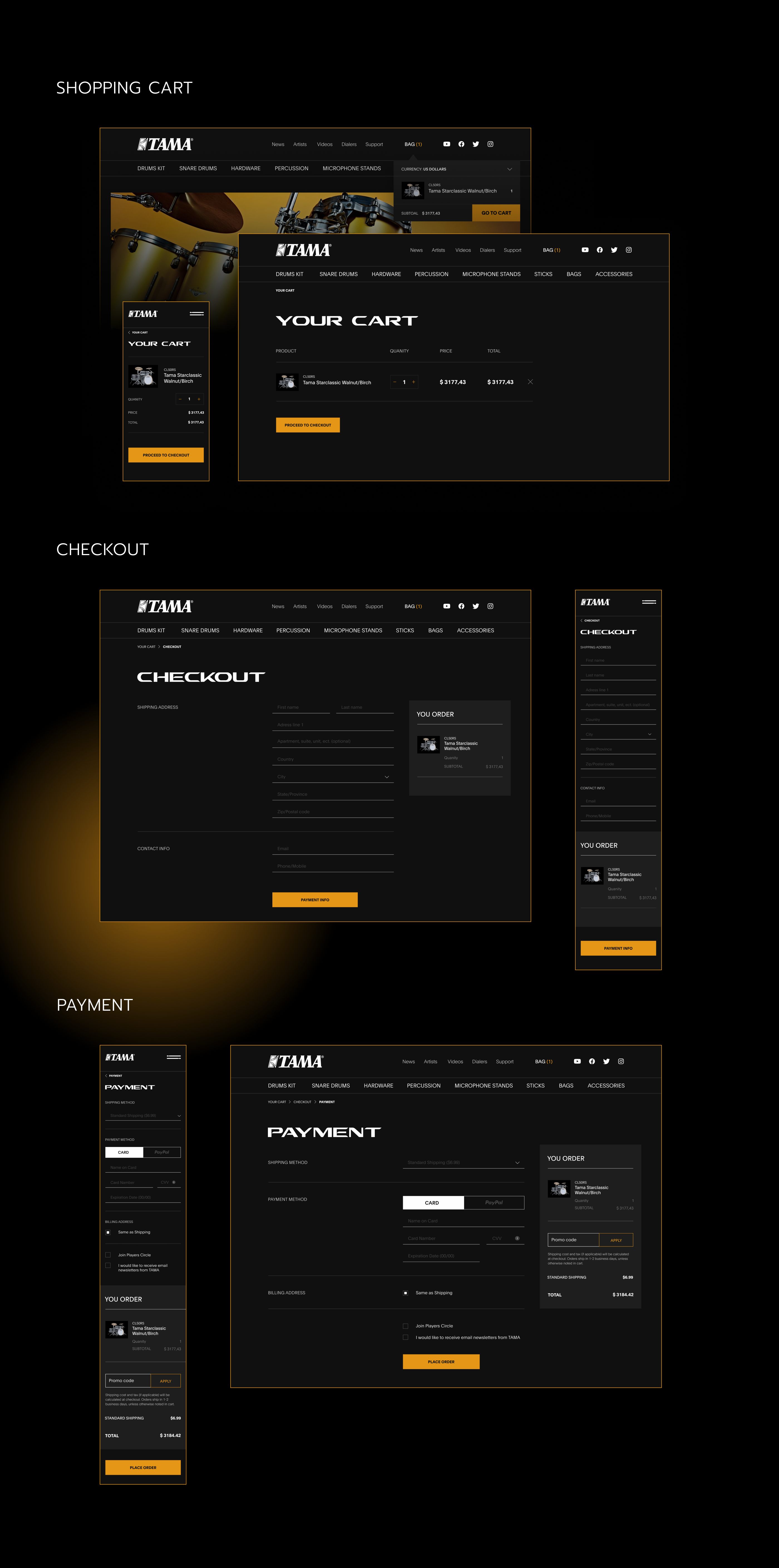 E-COMMERCE. TAMA ONLINE STORE — Изображение №9 — Интерфейсы на Dprofile