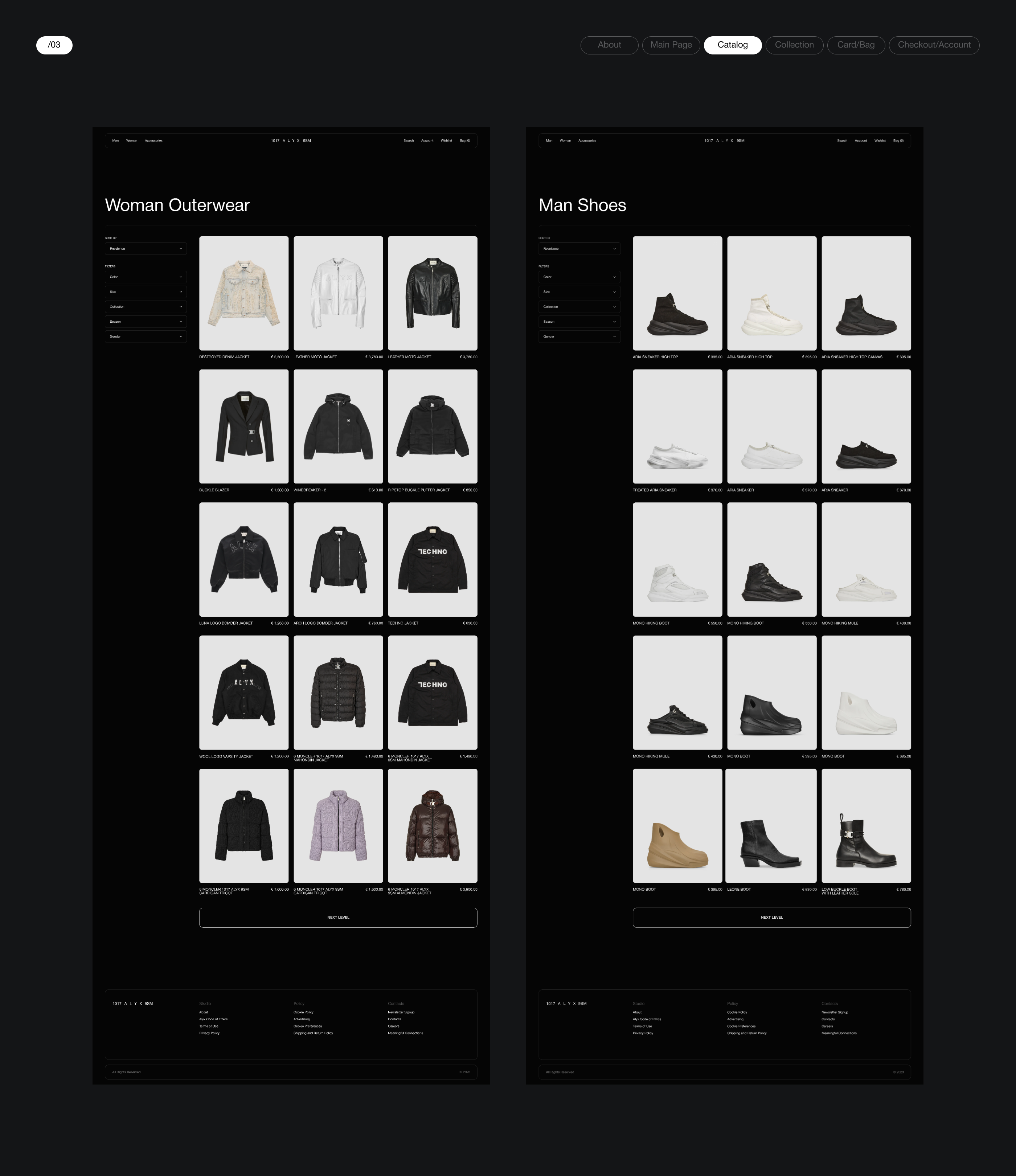 1017 ALYX 9SM — Official Store — Изображение №6 — Интерфейсы на Dprofile