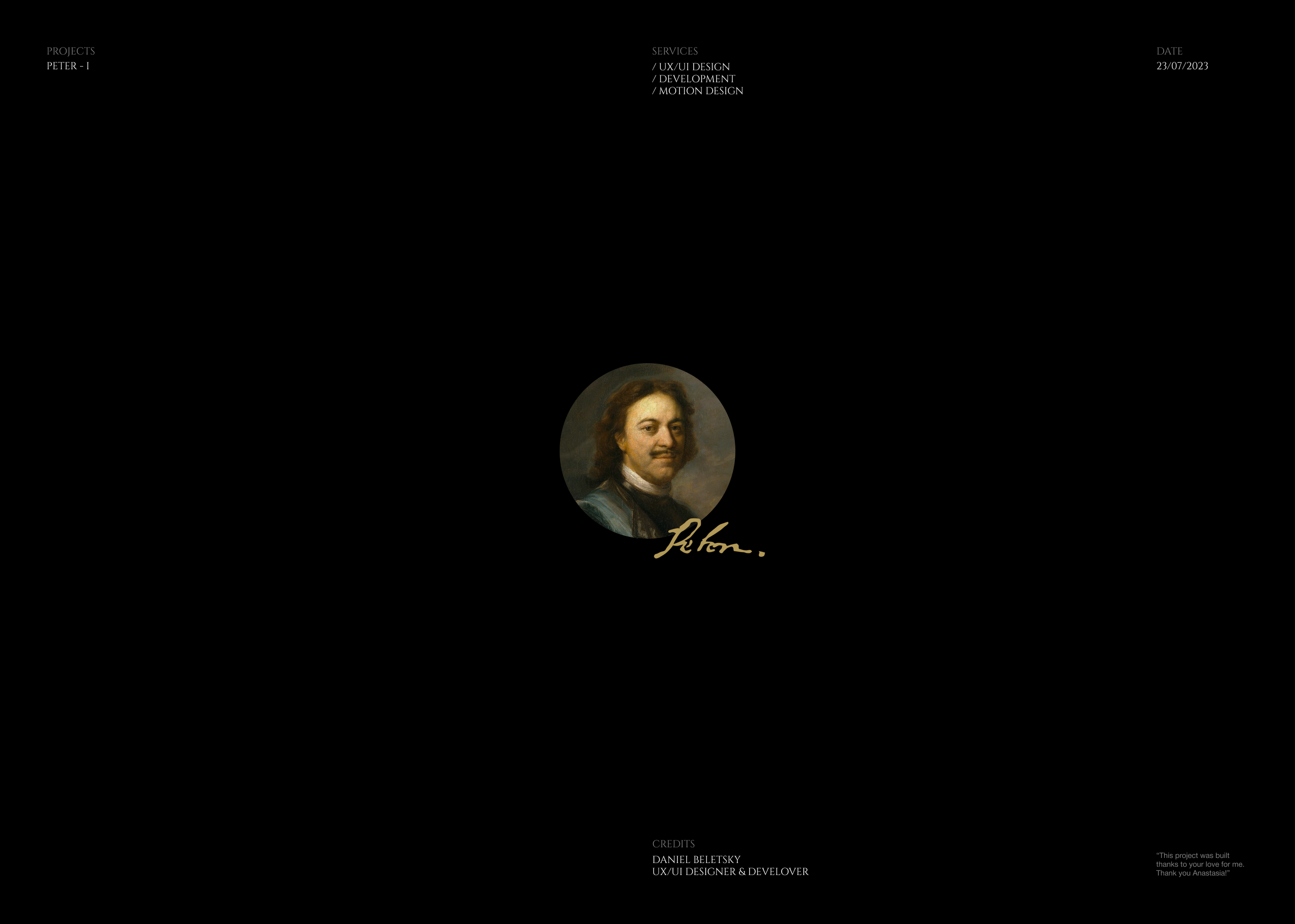 PETER I — Personal Website — Изображение №24 — Интерфейсы на Dprofile