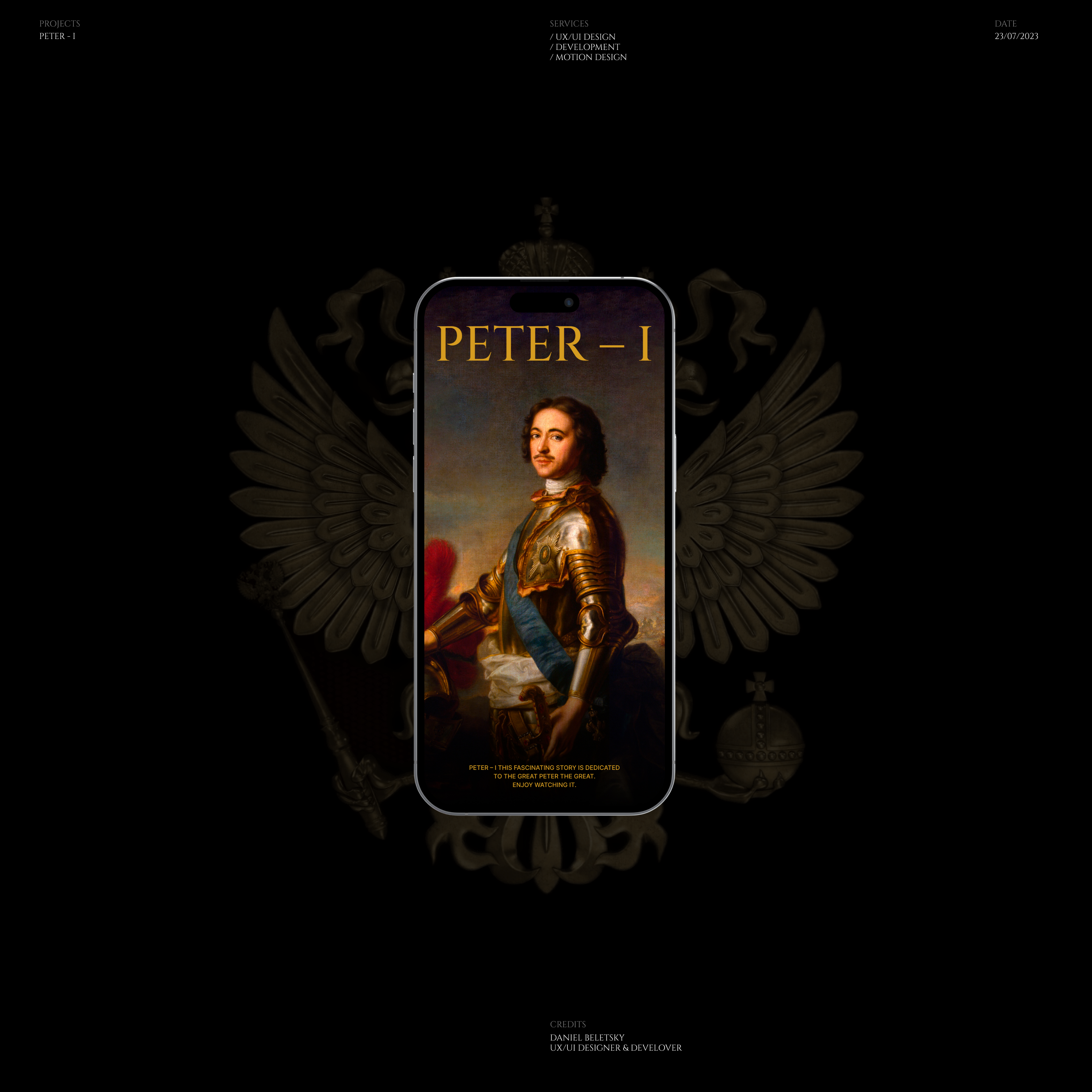 PETER I — Personal Website — Изображение №1 — Интерфейсы на Dprofile