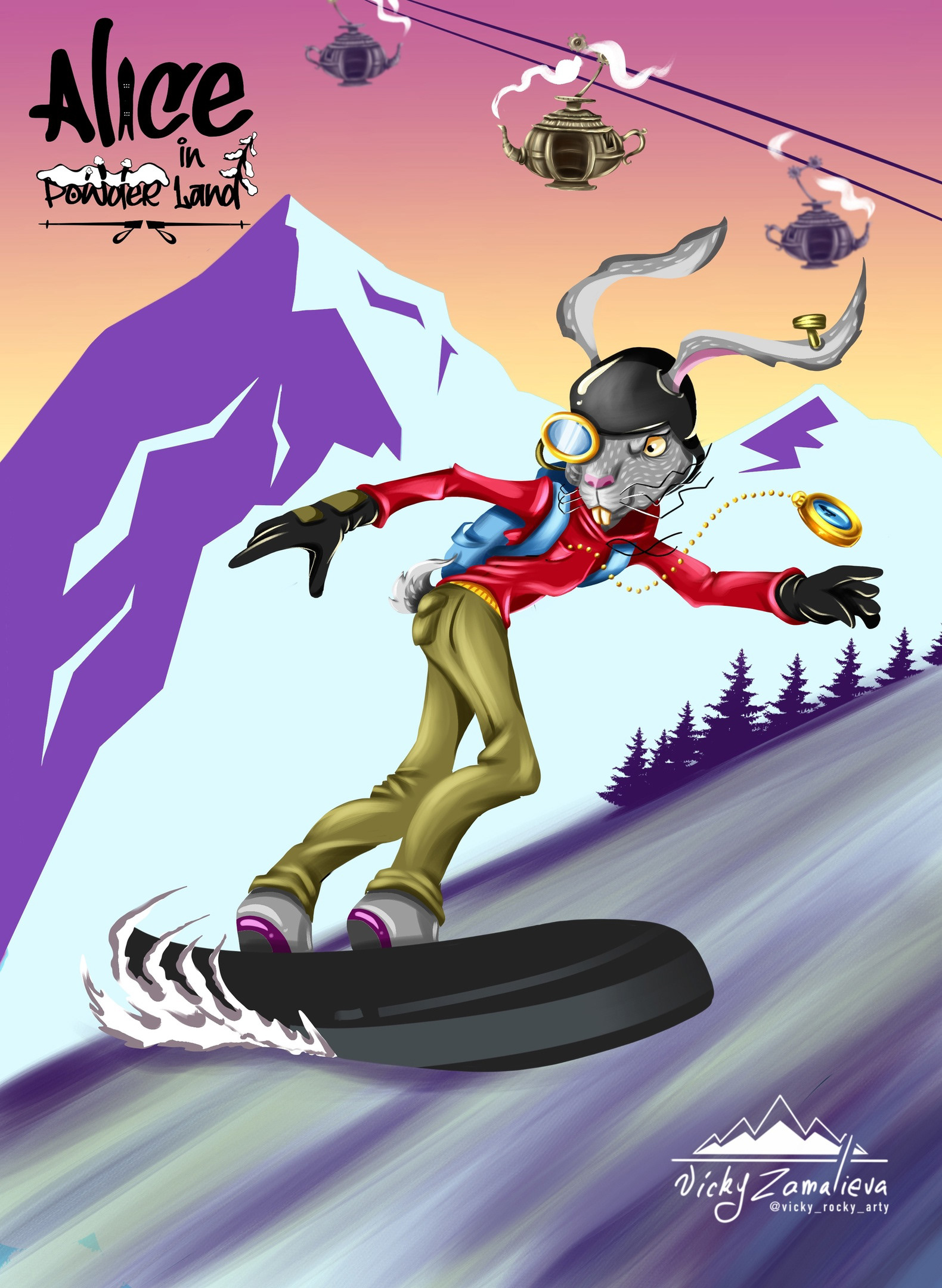 Alice in Powder Land — Изображение №6 — Иллюстрация на Dprofile