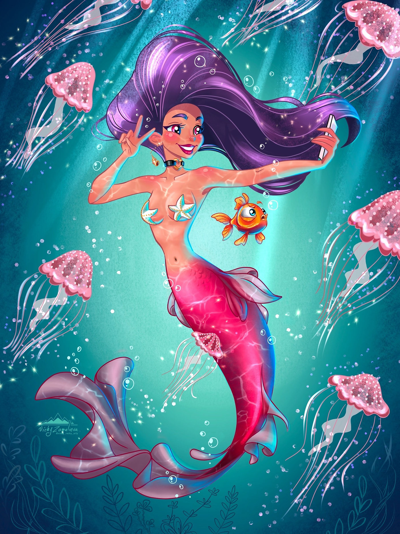 Mermaid Vicky for MerMay — Изображение №1 — Иллюстрация на Dprofile