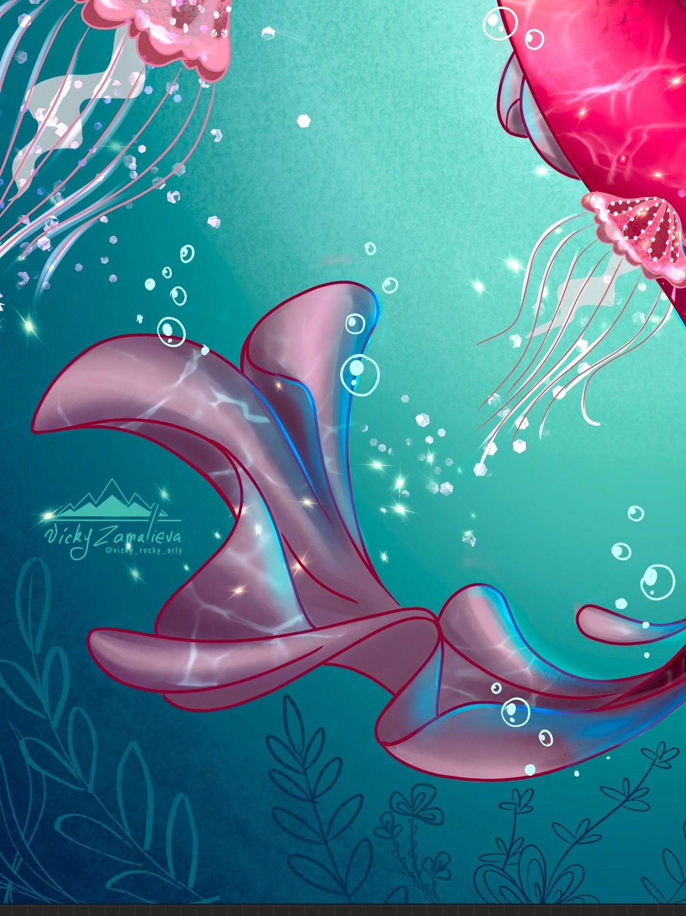 Mermaid Vicky for MerMay — Изображение №8 — Иллюстрация на Dprofile