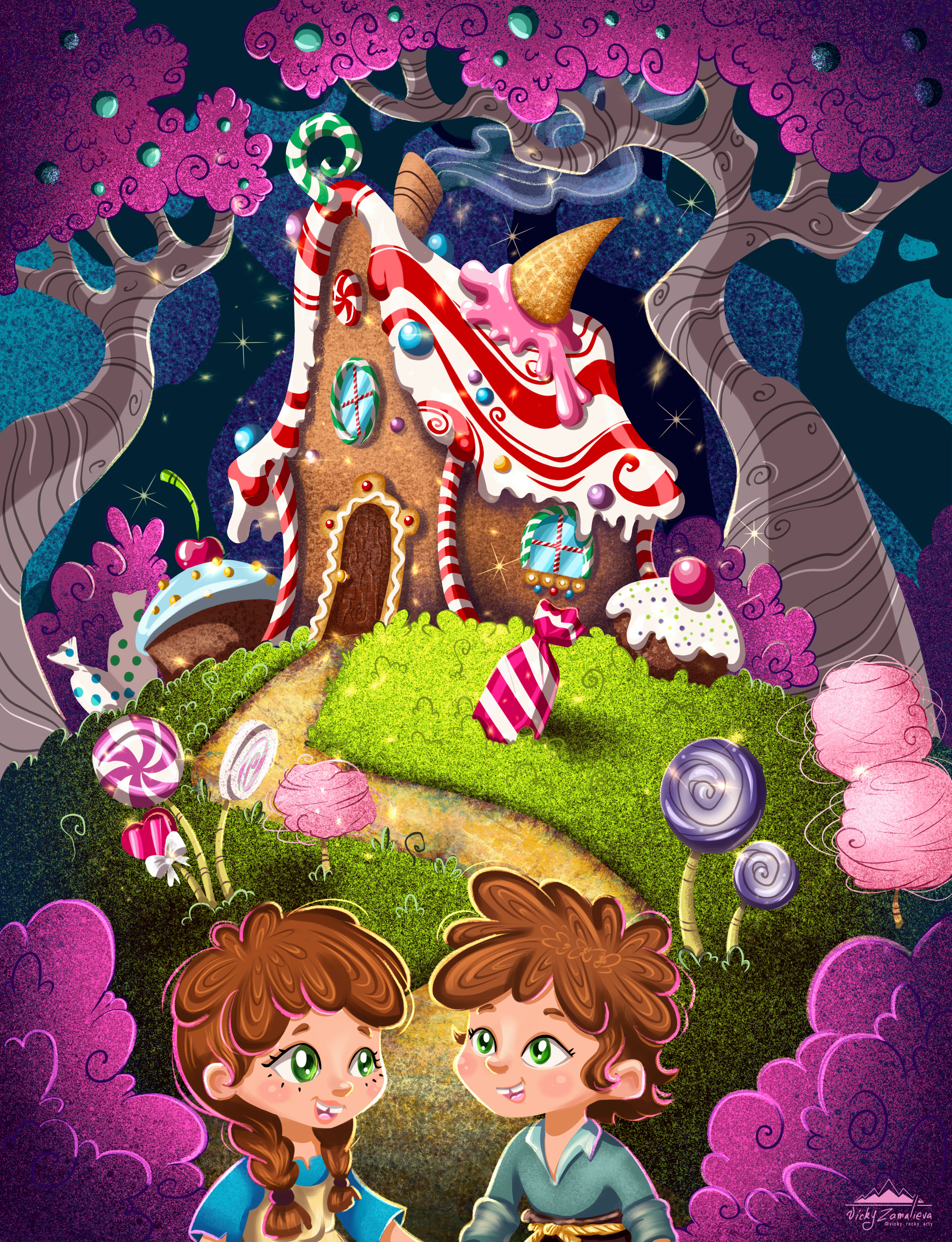 Children's book illustration "Hansel and Gretel" — Изображение №3 — Иллюстрация на Dprofile