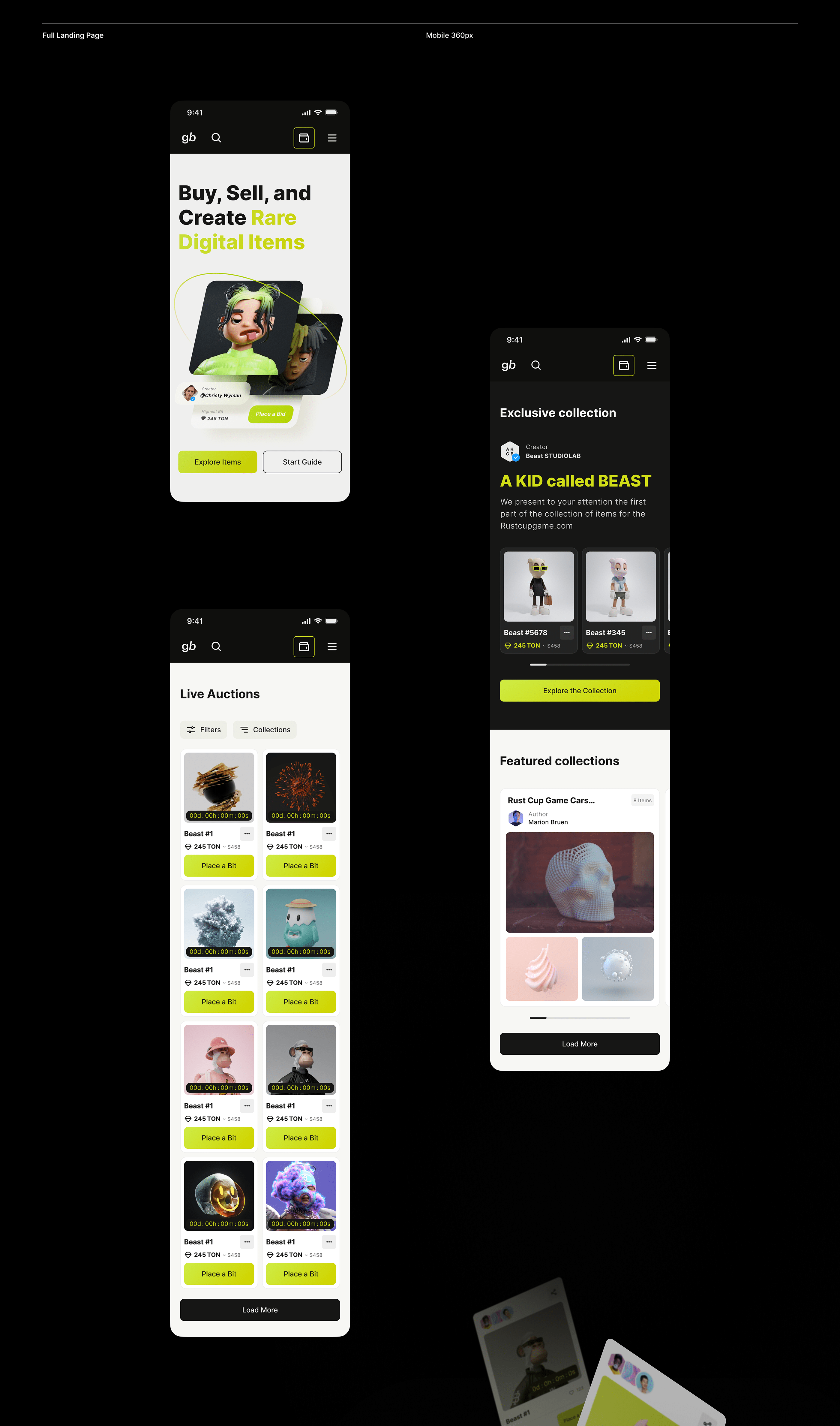 NFT Marketplace Redesign Concept — Изображение №4 — Интерфейсы, Иллюстрация на Dprofile