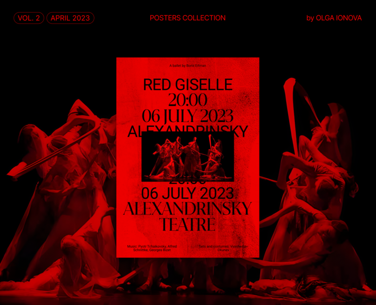 Boris Eifman's Ballets | Posters Collection — Брендинг, Графика на Dprofile