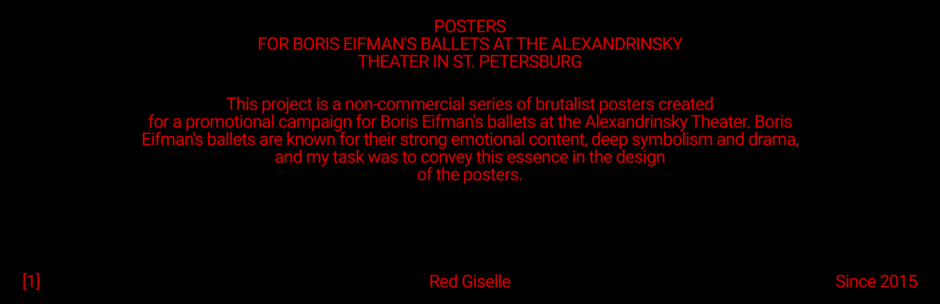 Boris Eifman's Ballets | Posters Collection — Изображение №2 — Брендинг, Графика на Dprofile