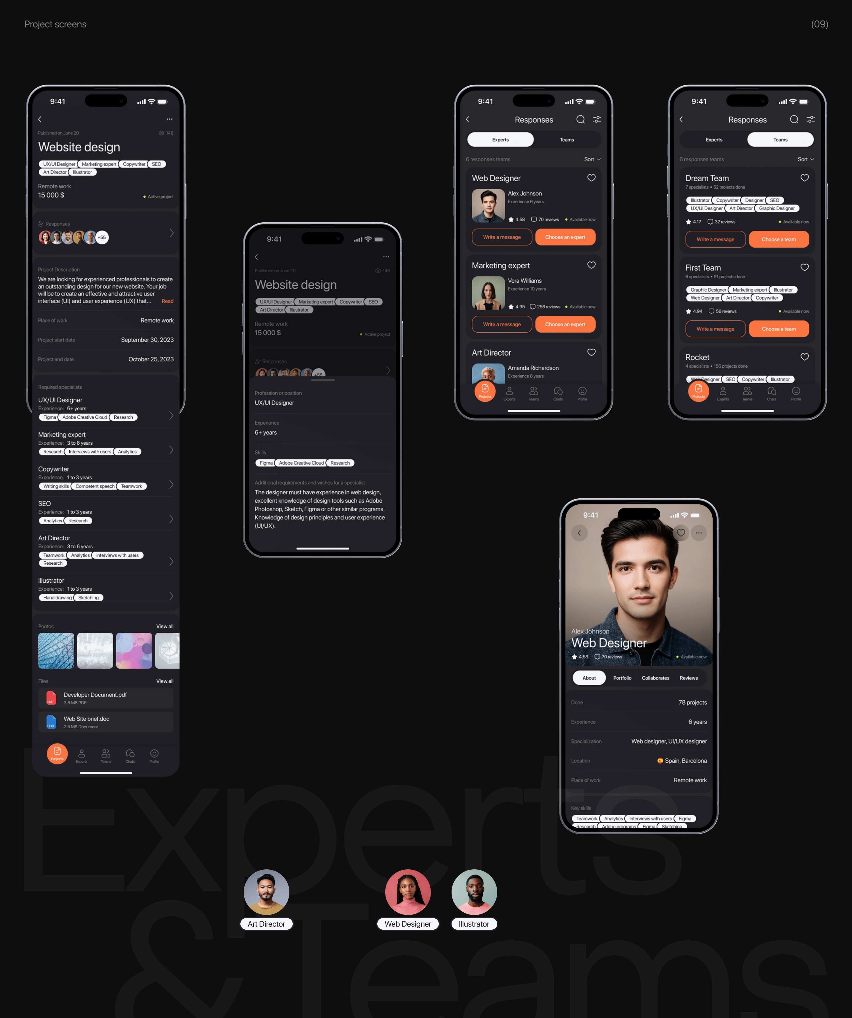 CreaTeam - Mobile App — Изображение №9 — Интерфейсы, Брендинг на Dprofile
