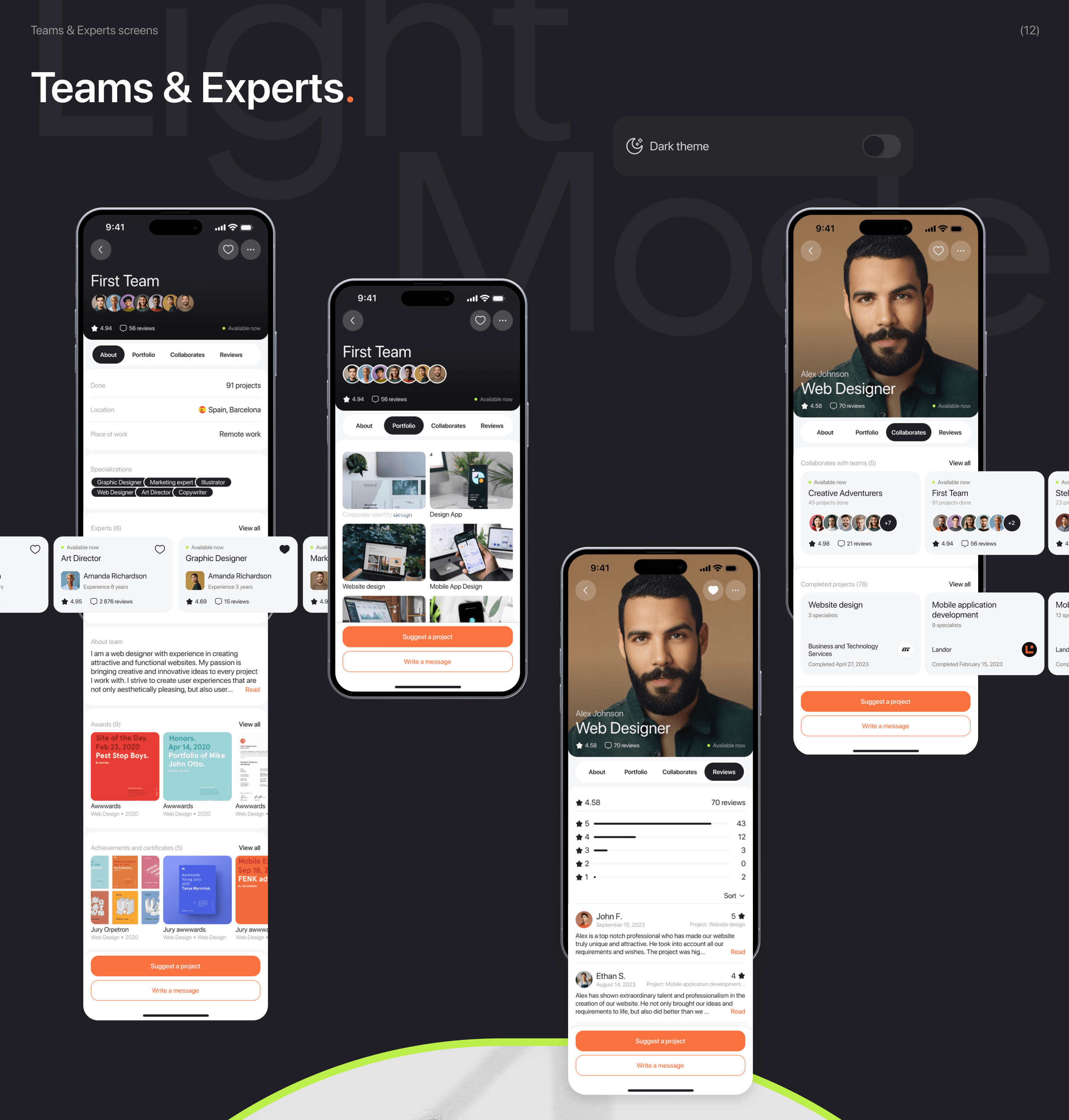 CreaTeam - Mobile App — Изображение №11 — Интерфейсы, Брендинг на Dprofile
