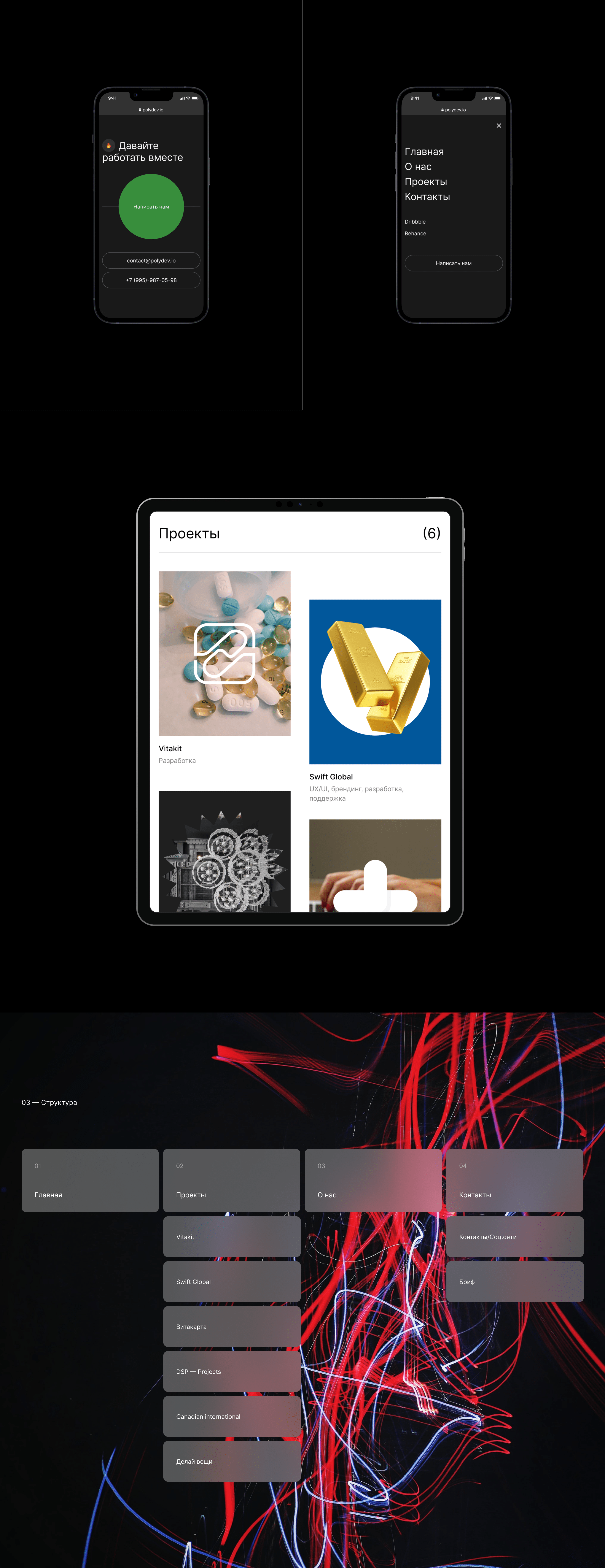 Polydev.io | Сайт digital-агентства — Изображение №4 — Интерфейсы на Dprofile