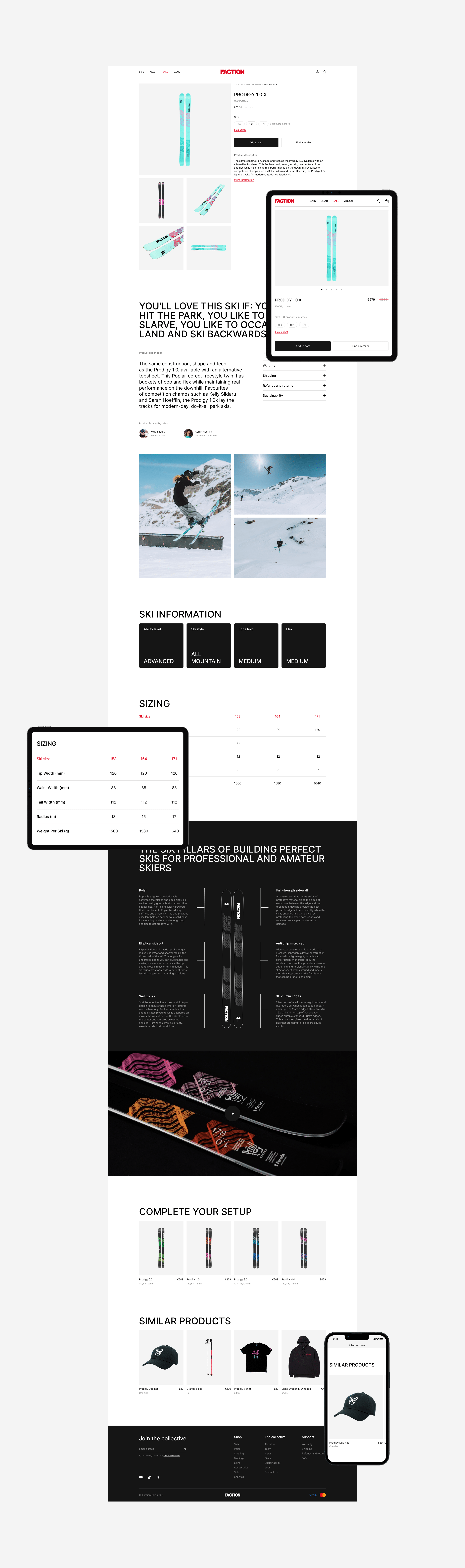 FACTION SKIS | E-commerce redesign — Изображение №6 — Интерфейсы на Dprofile