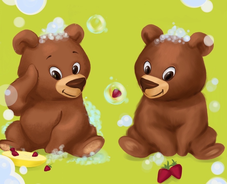 Славные мишки — Иллюстрация на Dprofile