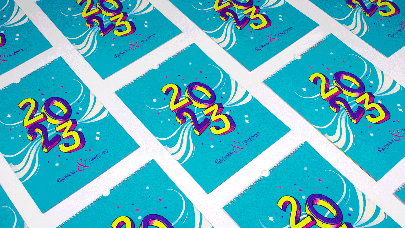 Леттеринг-календарь 2023/Lettering Calendar 2023 — Изображение №2 — Иллюстрация, Графика на Dprofile