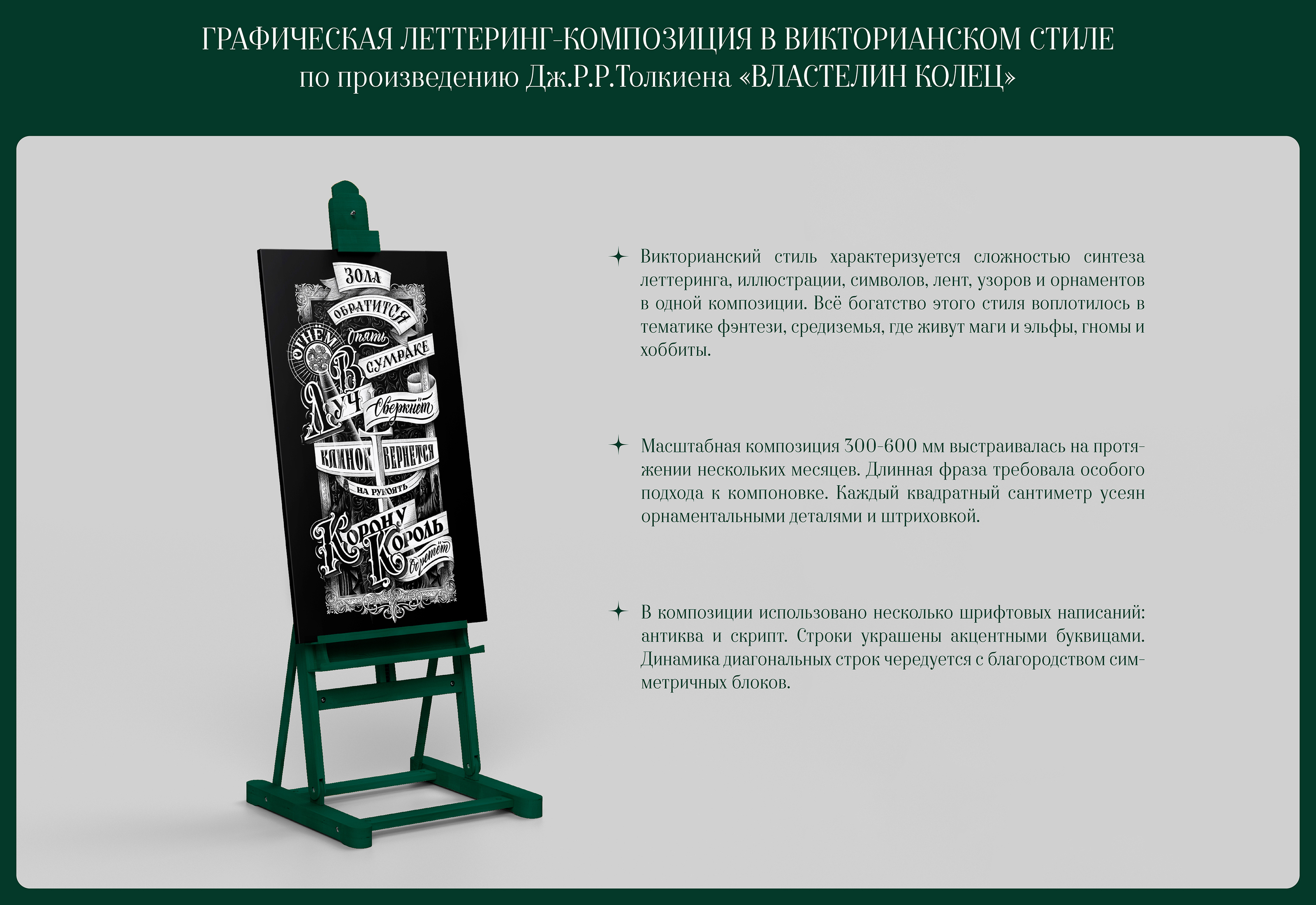 Графическая леттеринг-композиция в викторианском стиле. — Изображение №1 — Иллюстрация, Графика на Dprofile