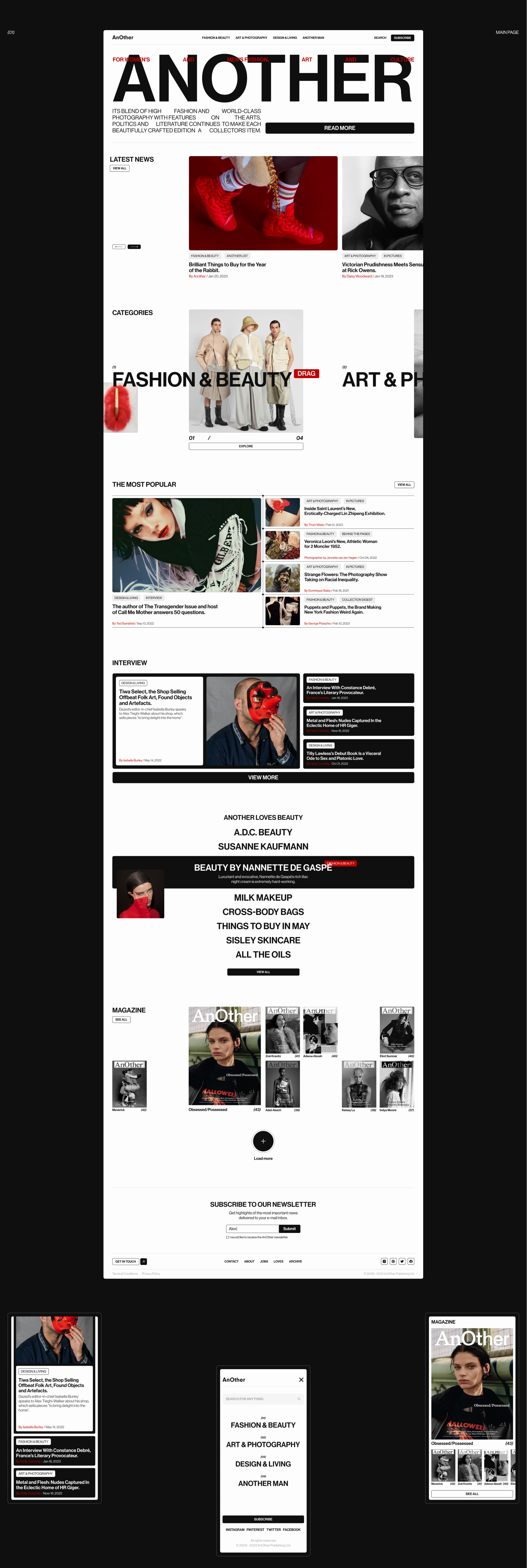 Another Magazine/Redesign concept — Изображение №2 — Интерфейсы на Dprofile