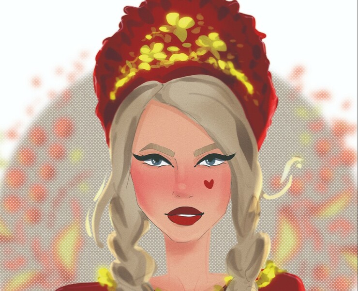Girl in a kokoshnik — Иллюстрация, Анимация на Dprofile