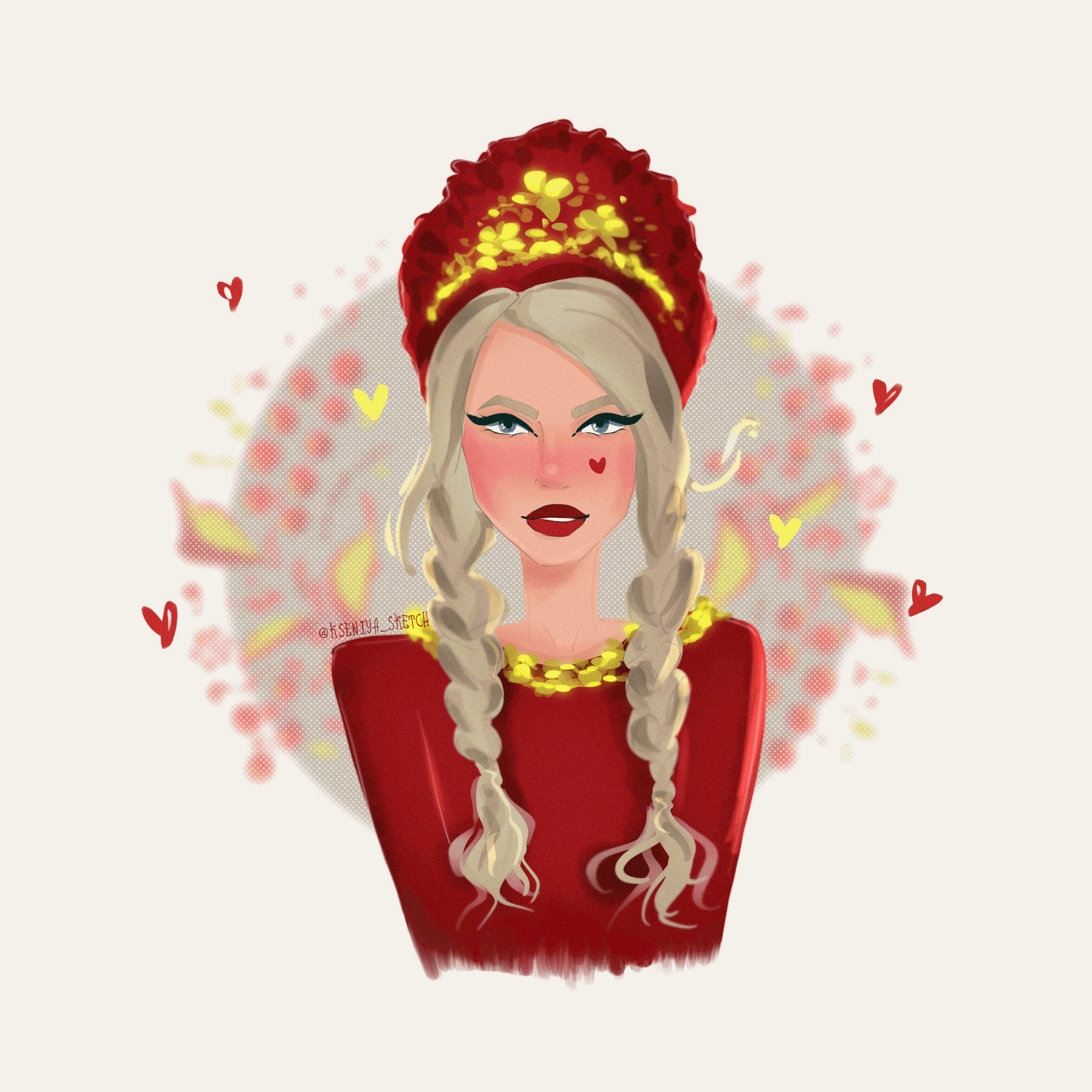 Girl in a kokoshnik — Изображение №2 — Иллюстрация, Анимация на Dprofile
