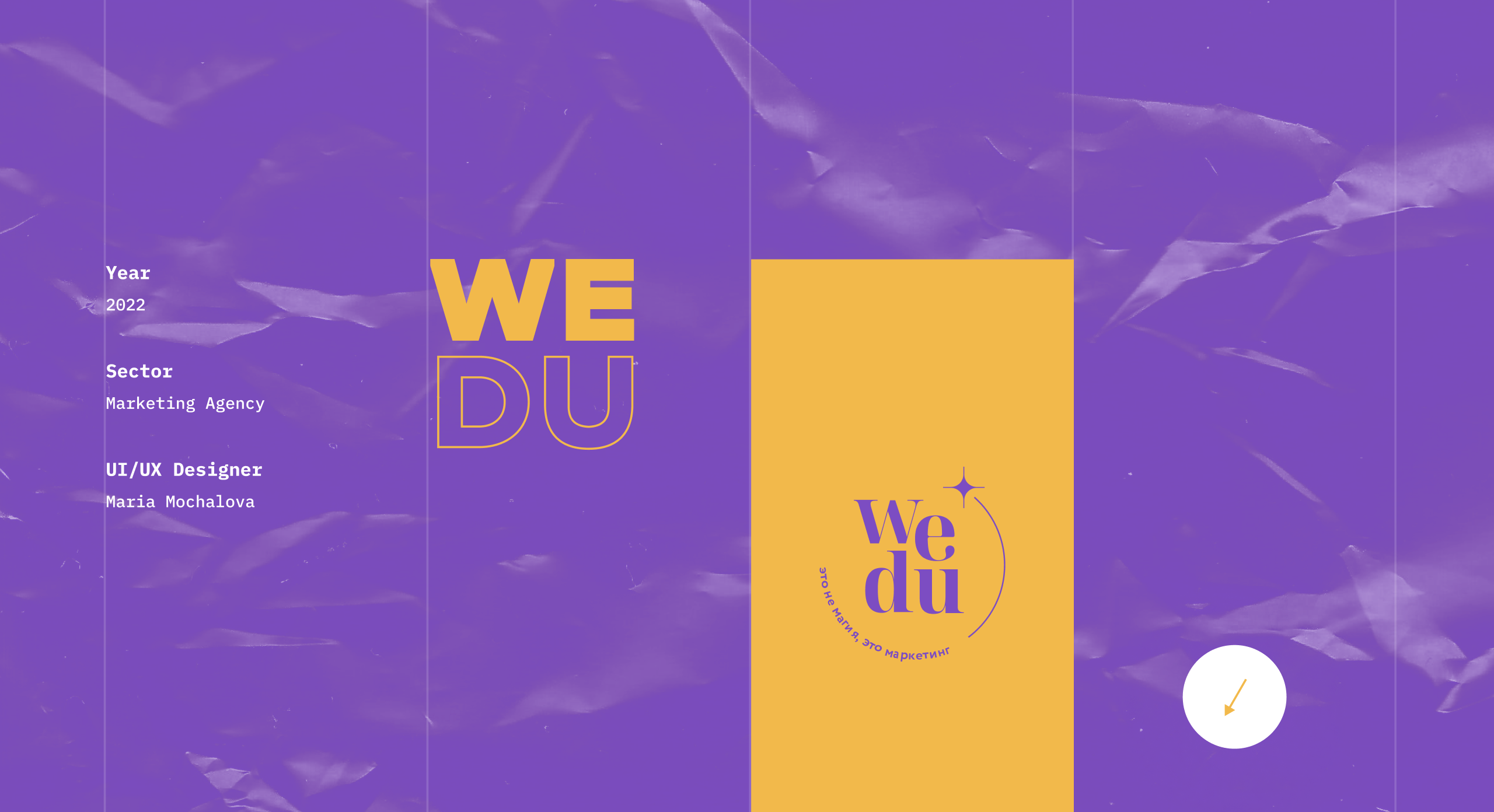 WE DU. Marketing agency — Изображение №2 — Интерфейсы, Маркетинг на Dprofile